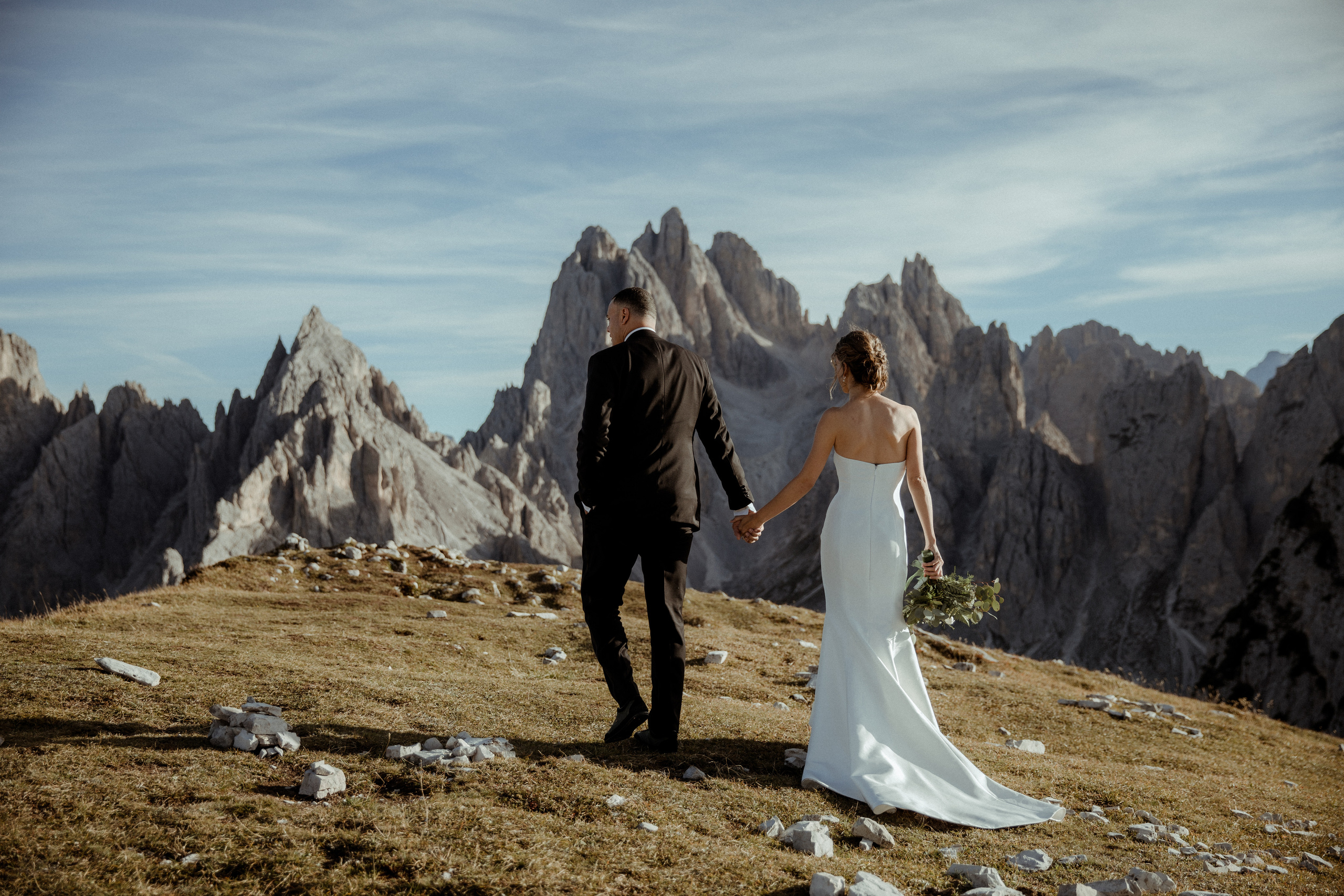 Elopement in Dolomites Lago di Braies. Iceland elopement photographer & videographer