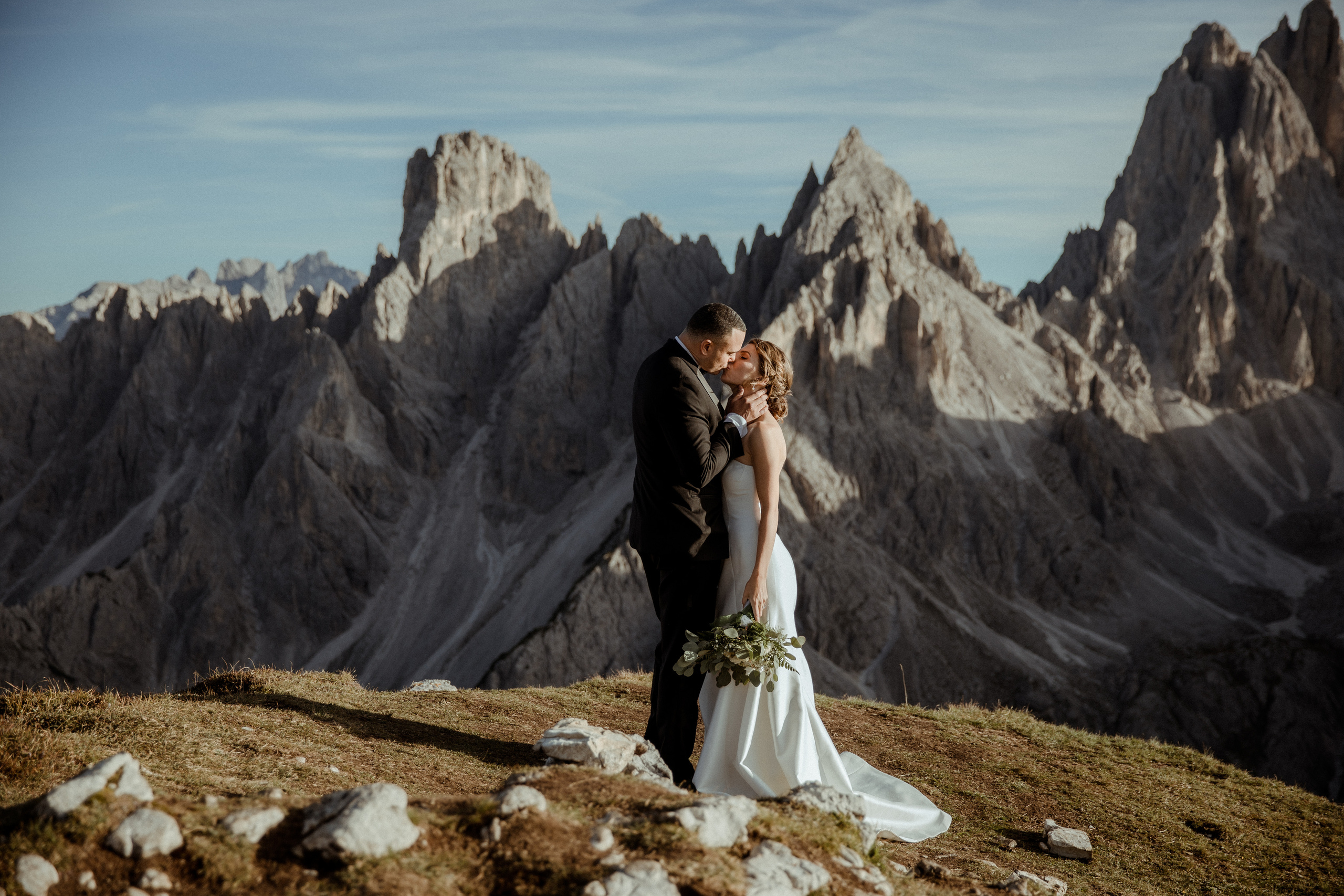 Elopement in Dolomites Lago di Braies. Iceland elopement photographer & videographer