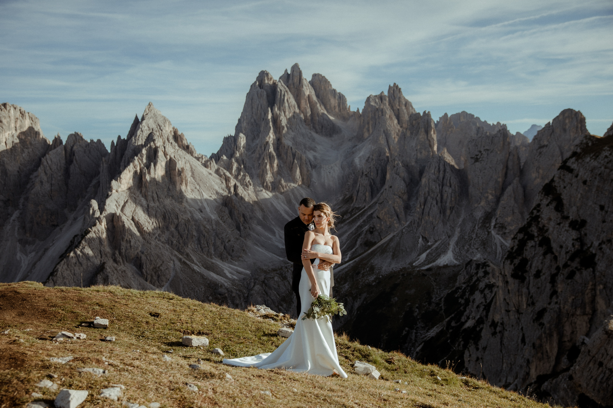Elopement in Dolomites Lago di Braies. Iceland elopement photographer & videographer