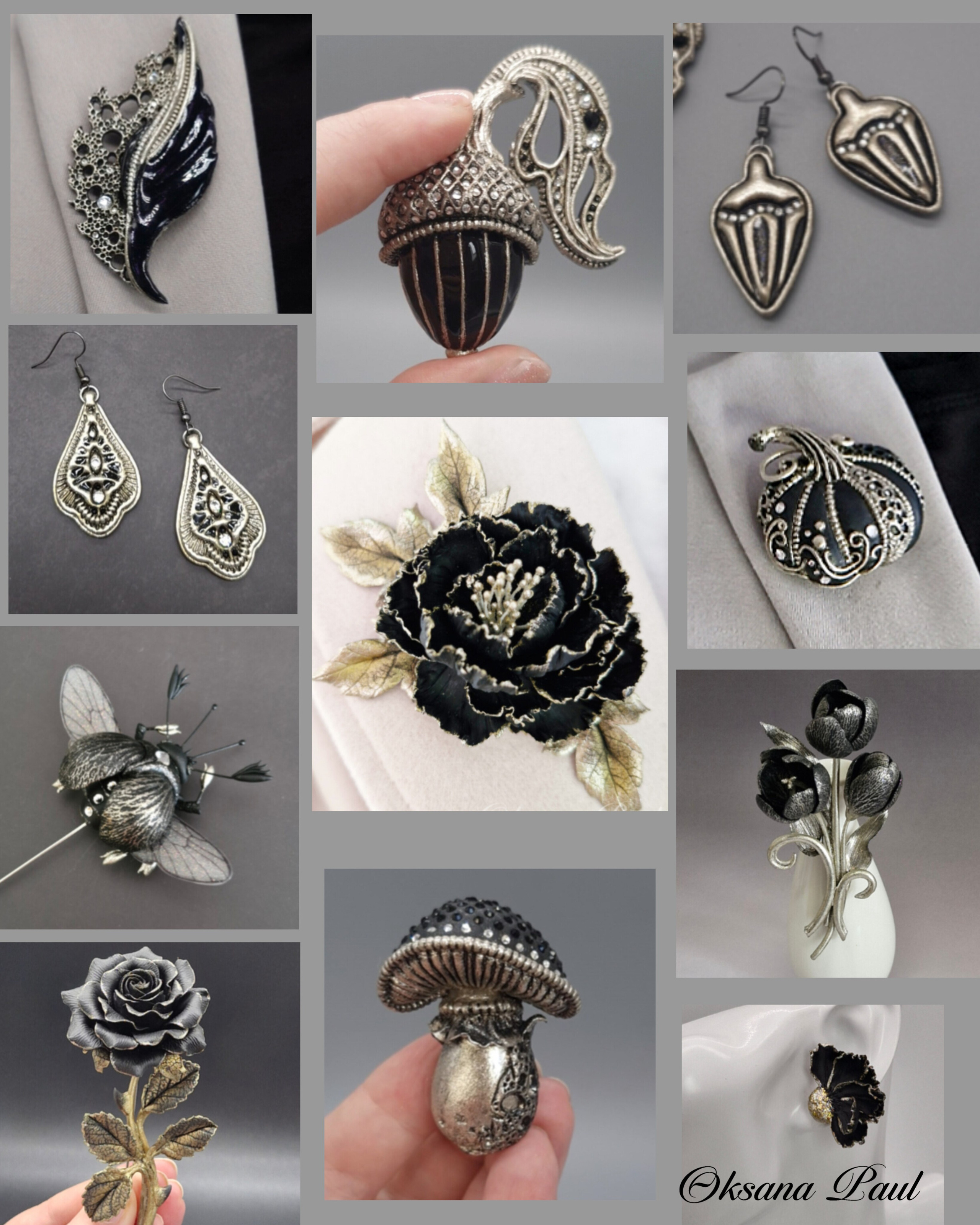 Магия чёрного / Magie des Schwarztons ➜. Oksana Paul-Gardinen-Design Oksana Paul ✧ Art of Gardinen & Textile Design ✧ Polymer Clay Art & Handmade Creatures
