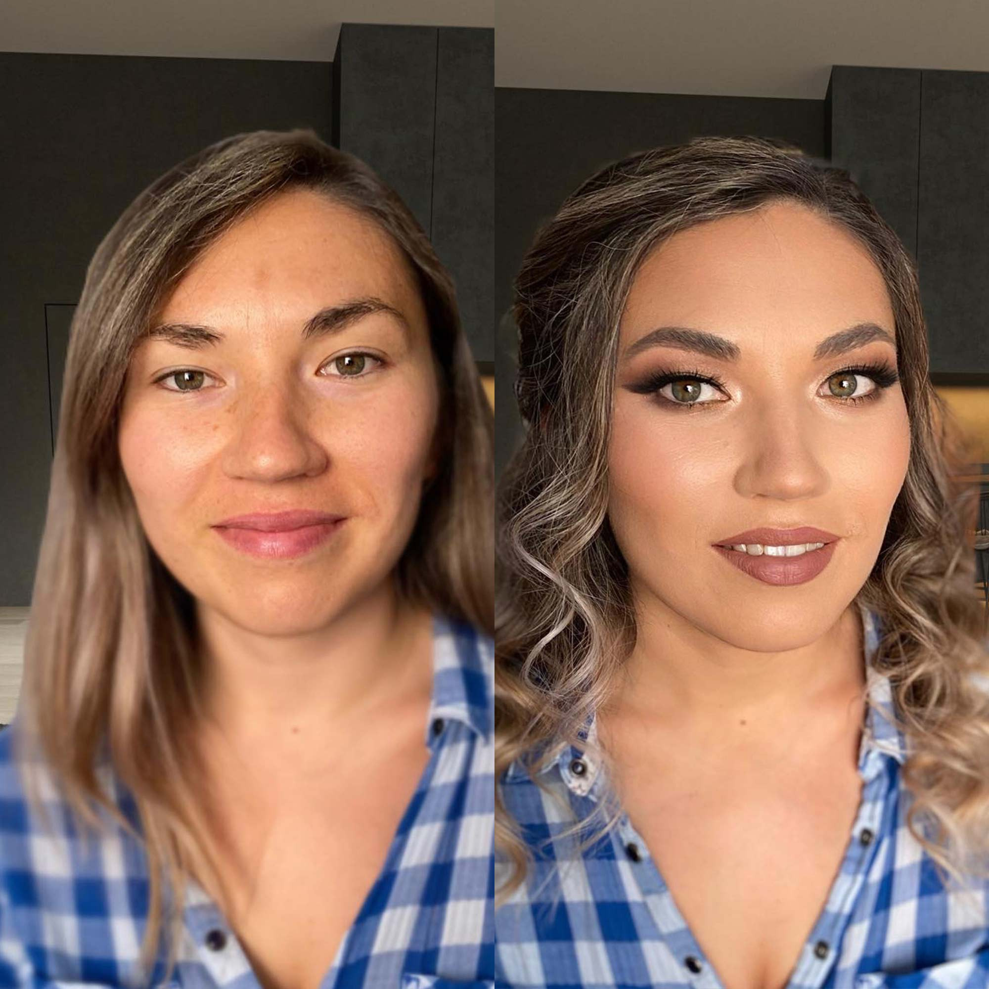 wedding makeup and hairstyle for asian face type. big eyes nude lips in Pigneto