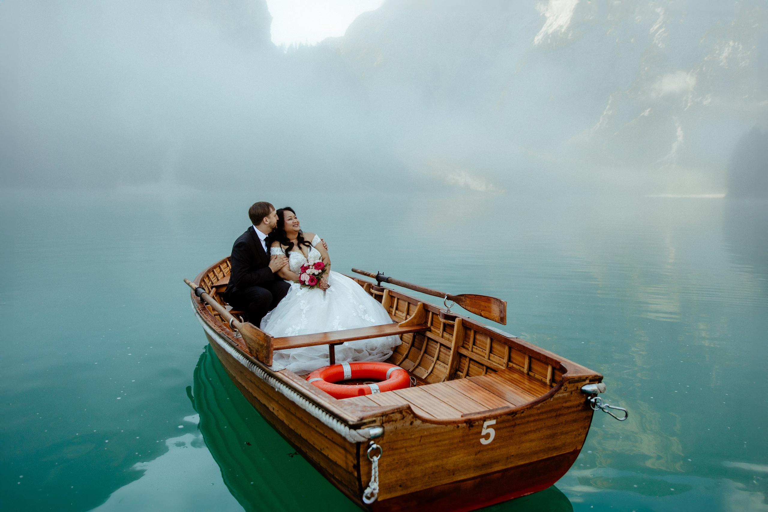 Secret Dolomites elopement at Lago di Braies & Cadini di Misurina | Best place to elope in Italy. Iceland elopement photographer & videographer