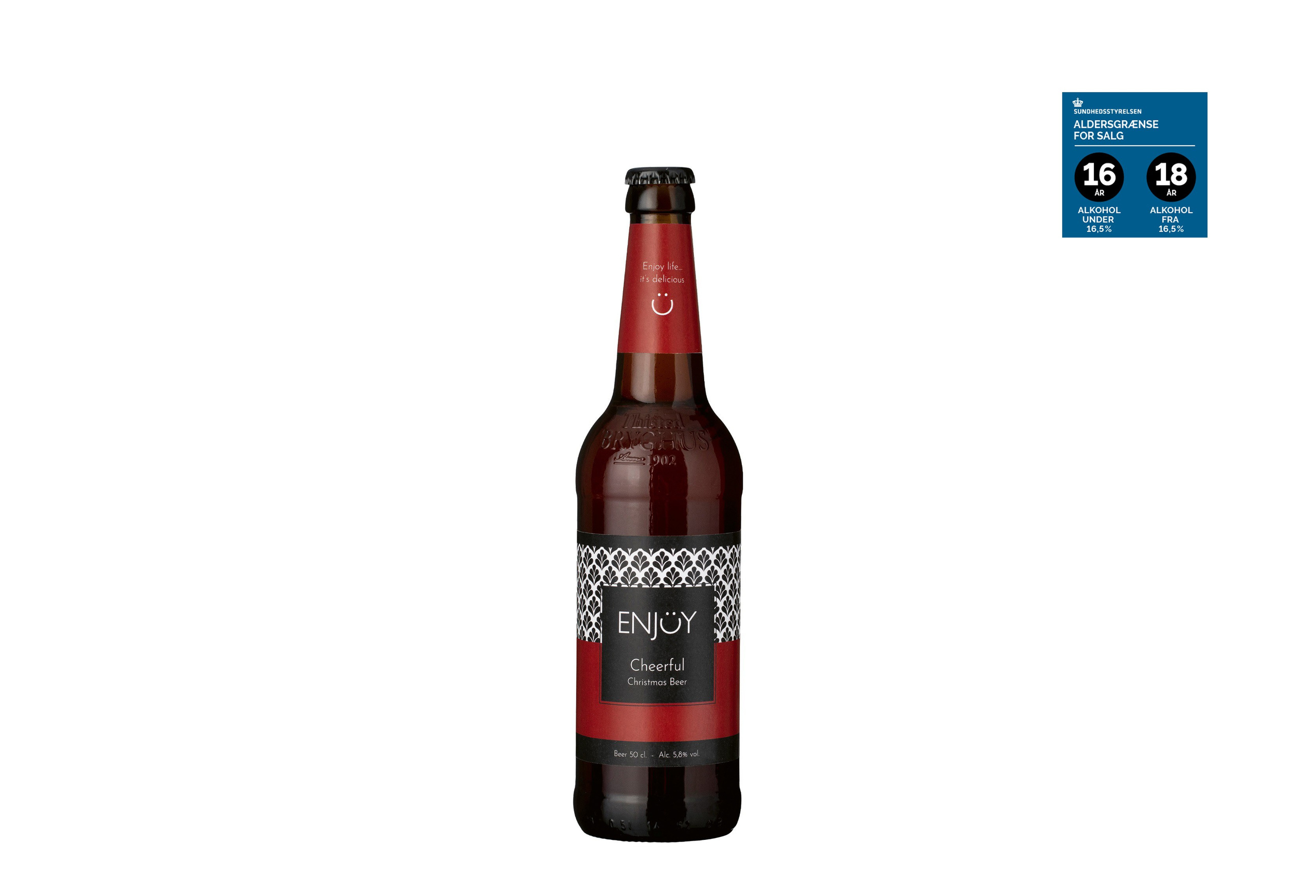Enjoy classic bock øl. Alk. 5,8% vol. En lækker og balanceret øl med masser af karakter og let sødelig eftersmag. Passer godt til julens frokoster og lune retter, eller blot et dejligt glas øl mens sneen daler ned.