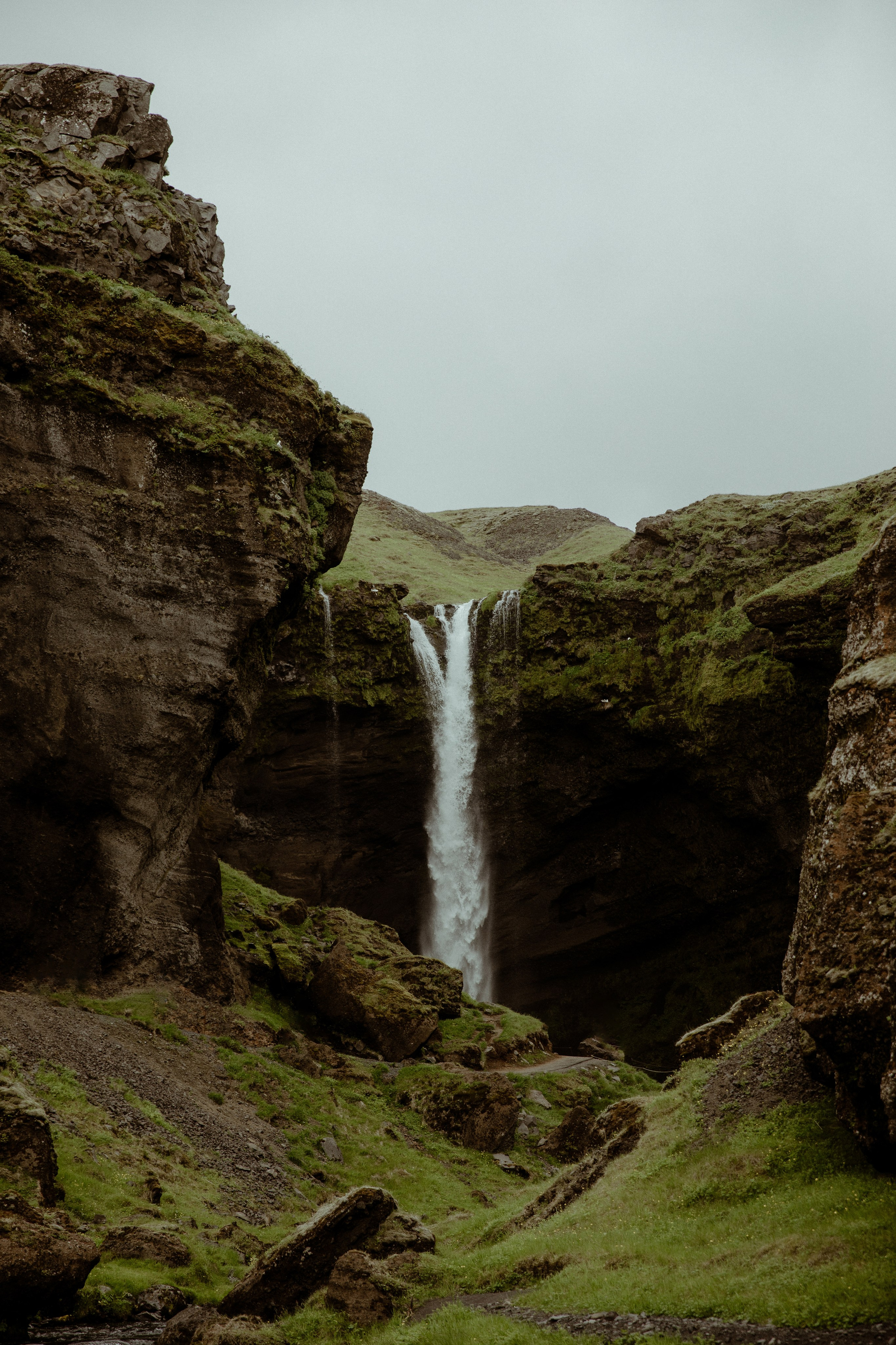 Elopement at Kvernufoss Waterfall. Iceland elopement photographer & videographer