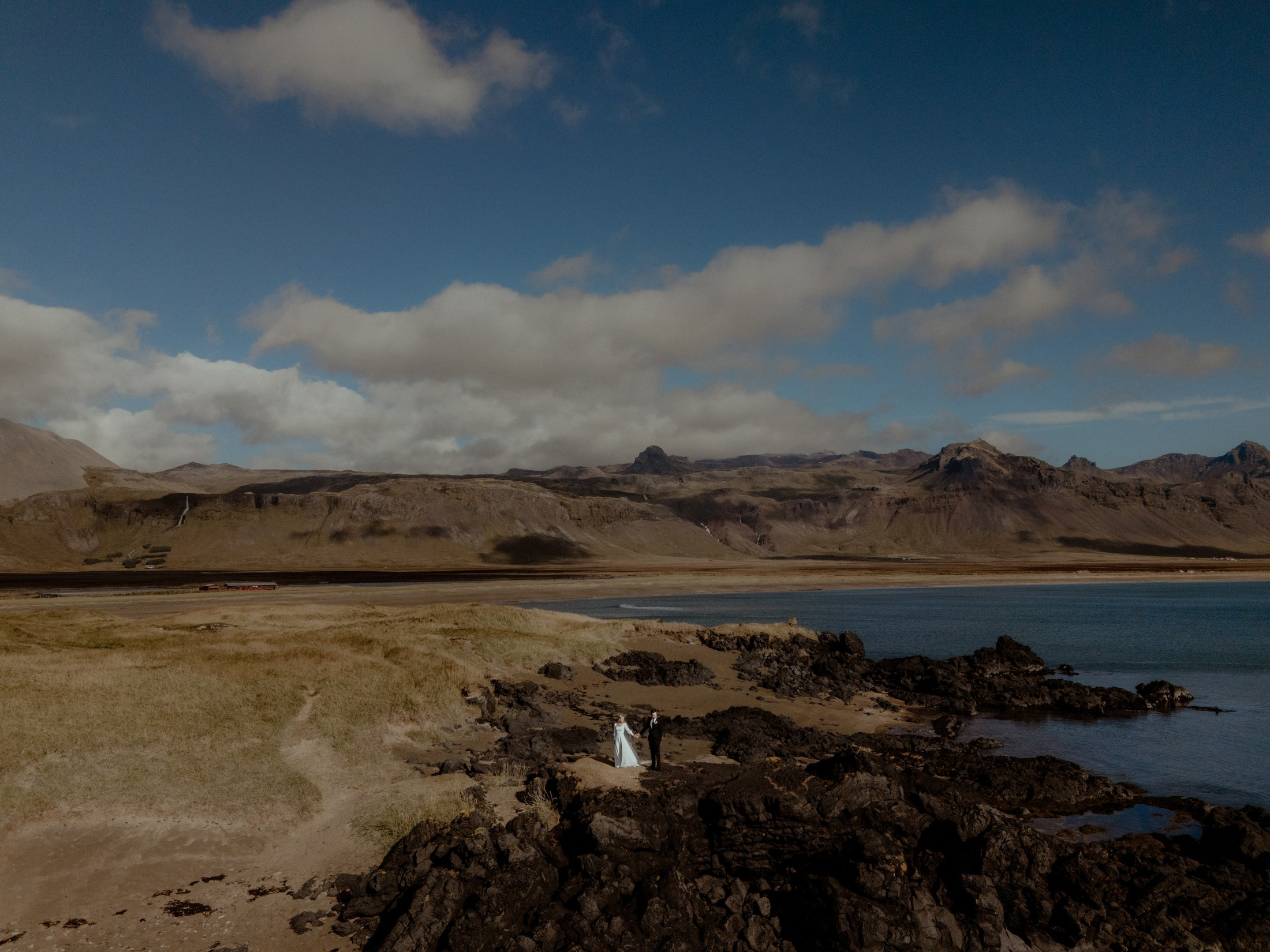 Iceland elopement at Budir Black Church | Snæfellsnes wedding by Iceland elopement photographer & videographer. Iceland elopement photographer & videographer