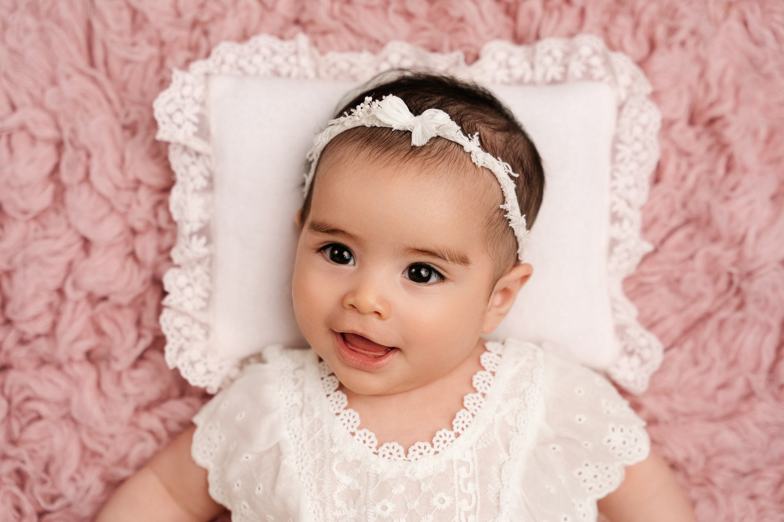 A studio milestone session for 5 months old baby Alejandra and her beautiful family❤️. Newborn and family photographer. Hills District. Sydney