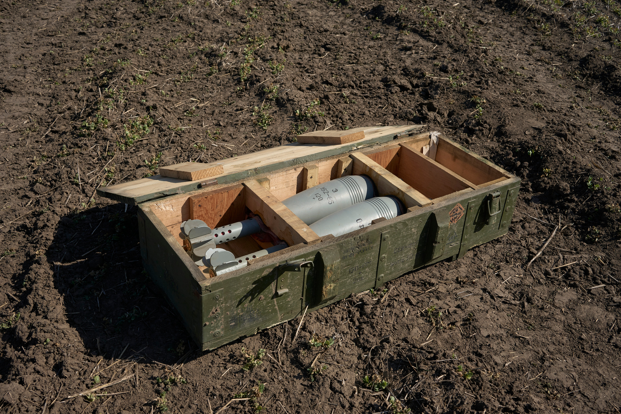 Abandoned Russian ammunition.