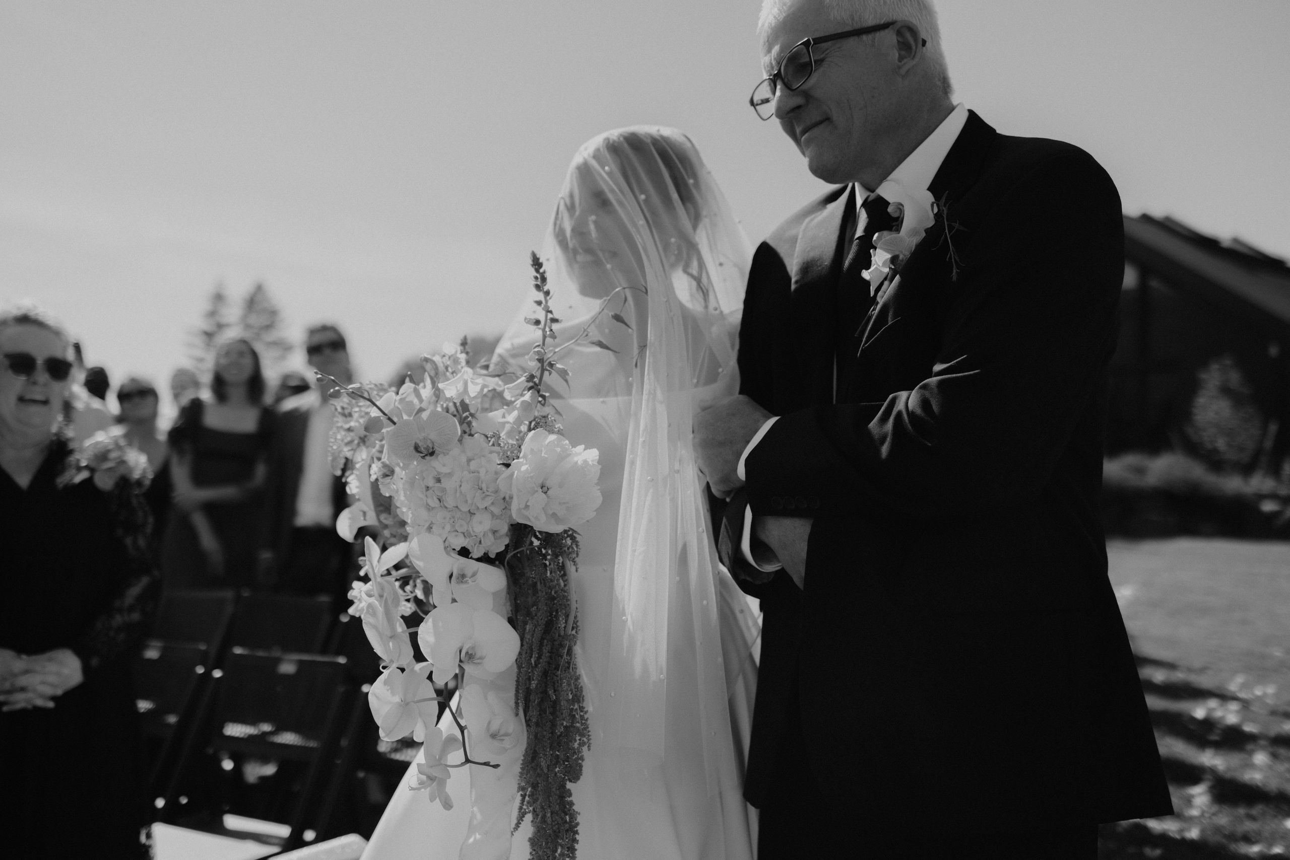 Wedding ceremony at Wind Mountain Ranch in the Columbia River Gorge