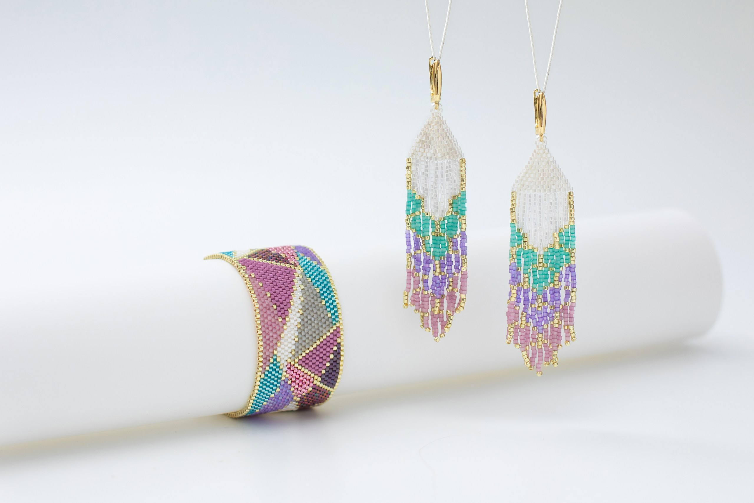 Photo shoot for a brand of handmade jewellery made of jewellery beads