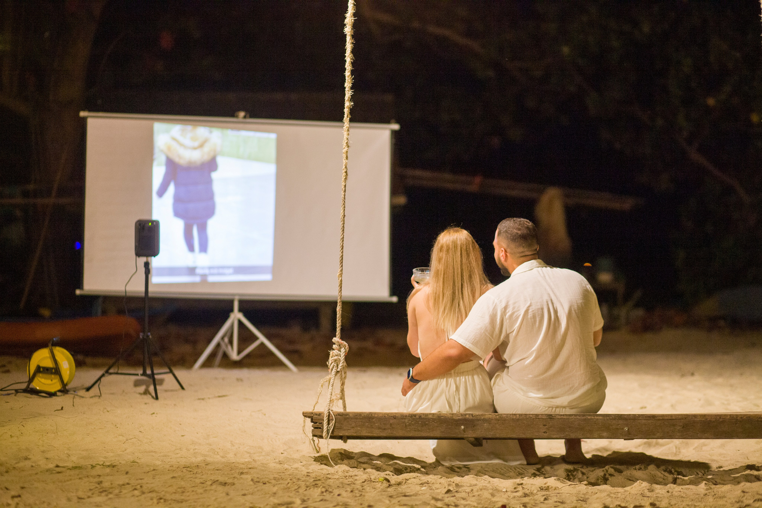 Private cinema. Romantic proposal on Koh Samui, Thailand