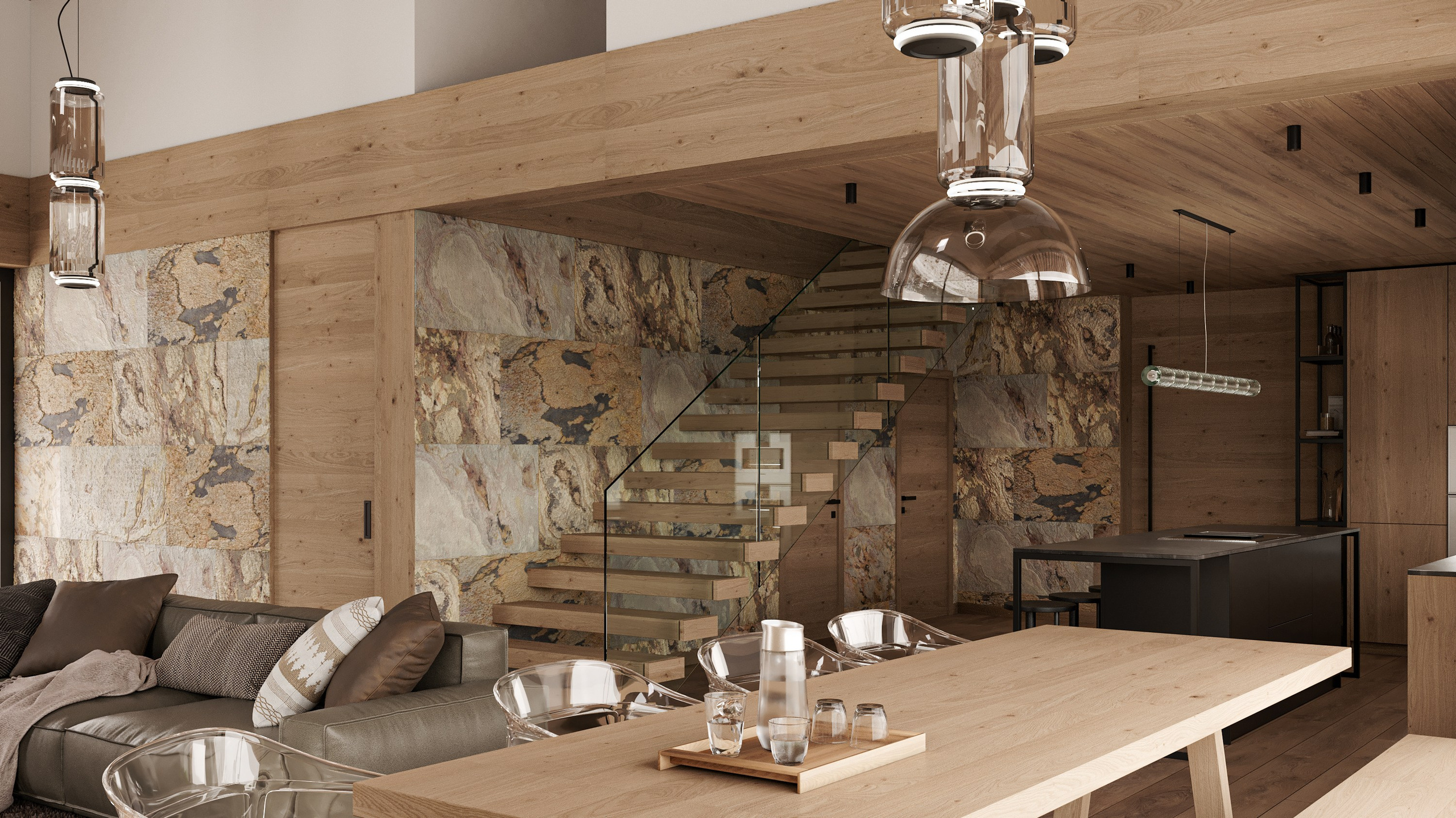 SPOLEČNÝ PROSTOR HORSKÉ CHATY. Filipenka architects