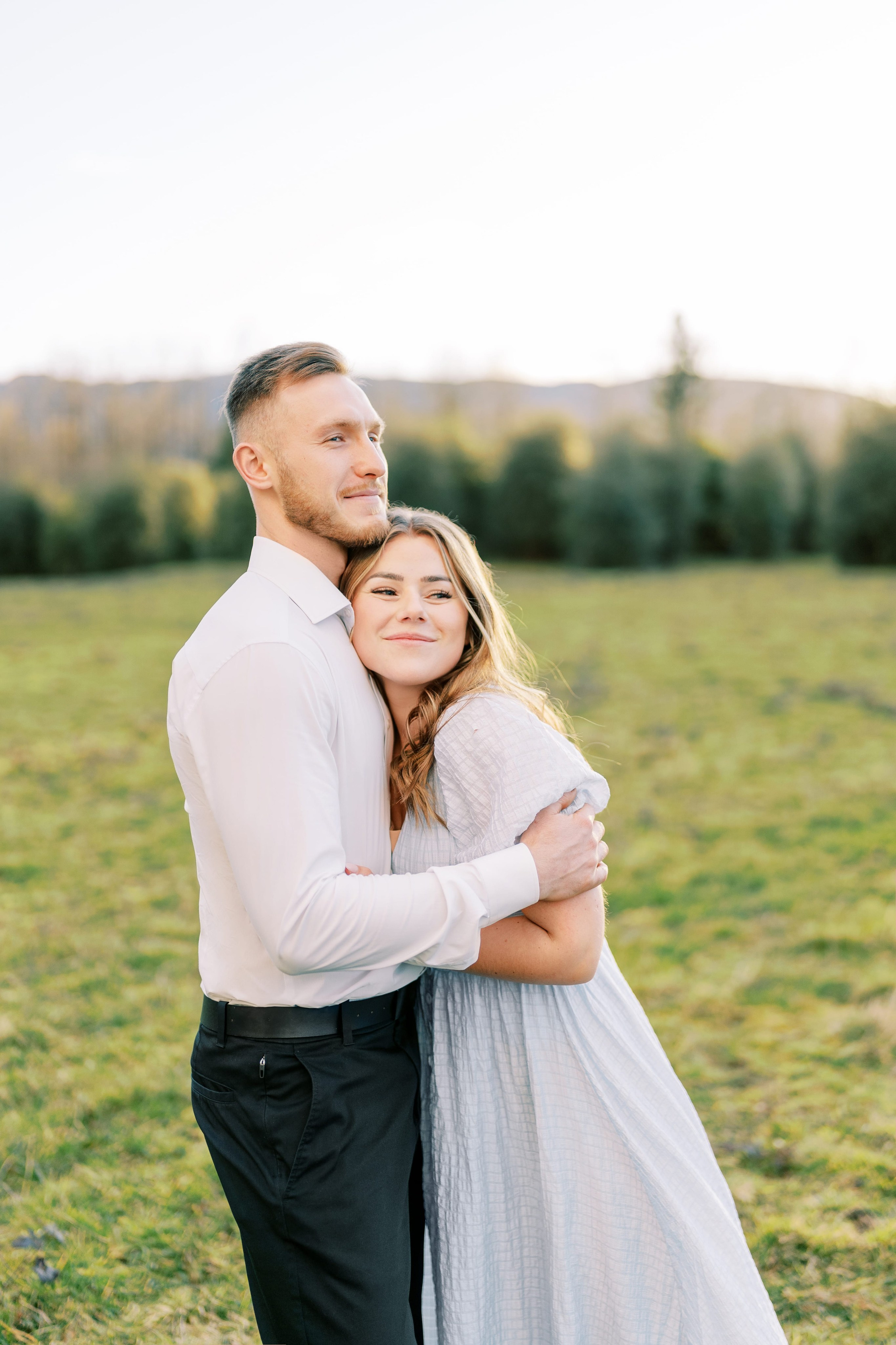 Engagement photo shoot/ Dmitry and Julia/ February 2024. North Bend, Washington. EVAN ARISTOV WEDDING PHOTOGRAPHY — Seattle Wedding Photographer