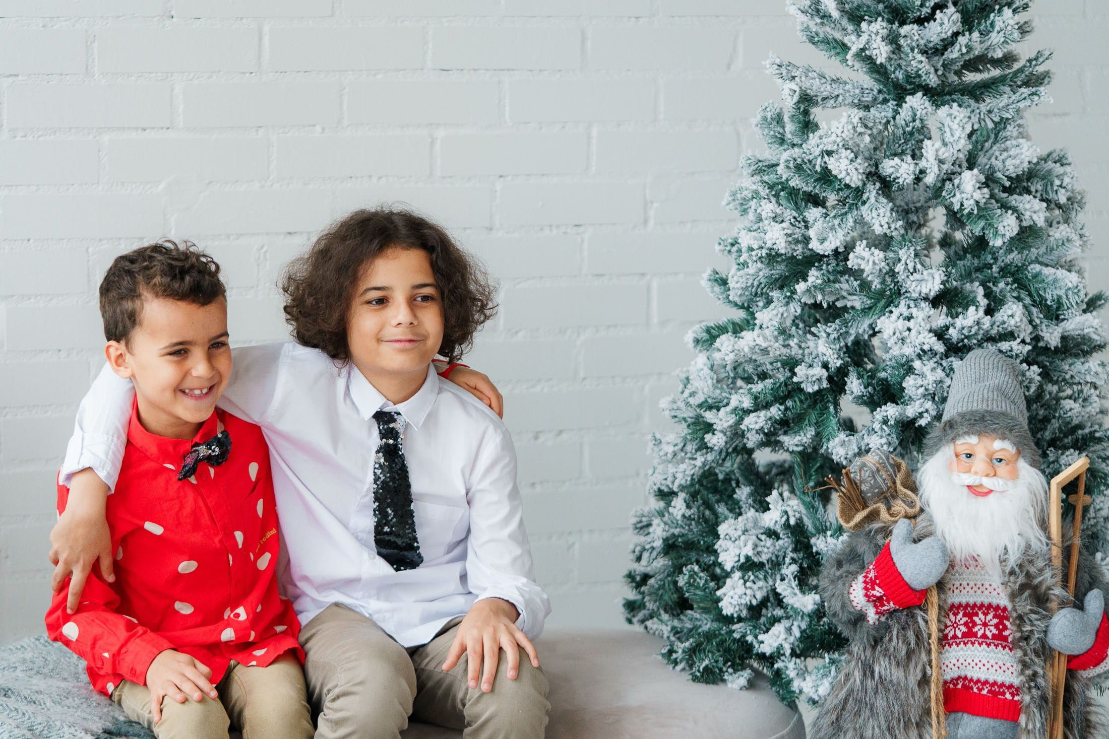 Joulukorttikuvaus studiolla