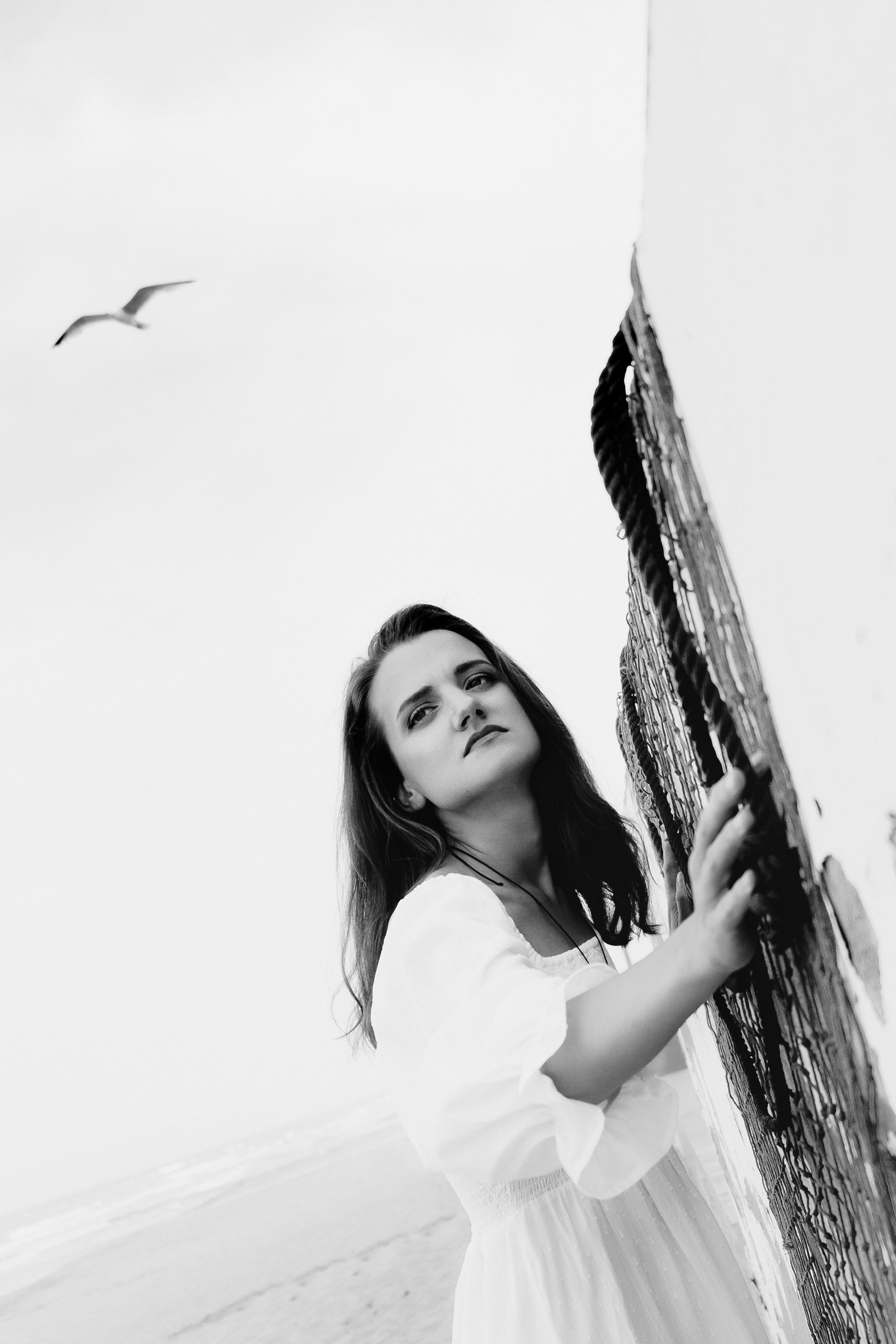 Atmospheric photo session by the sea
