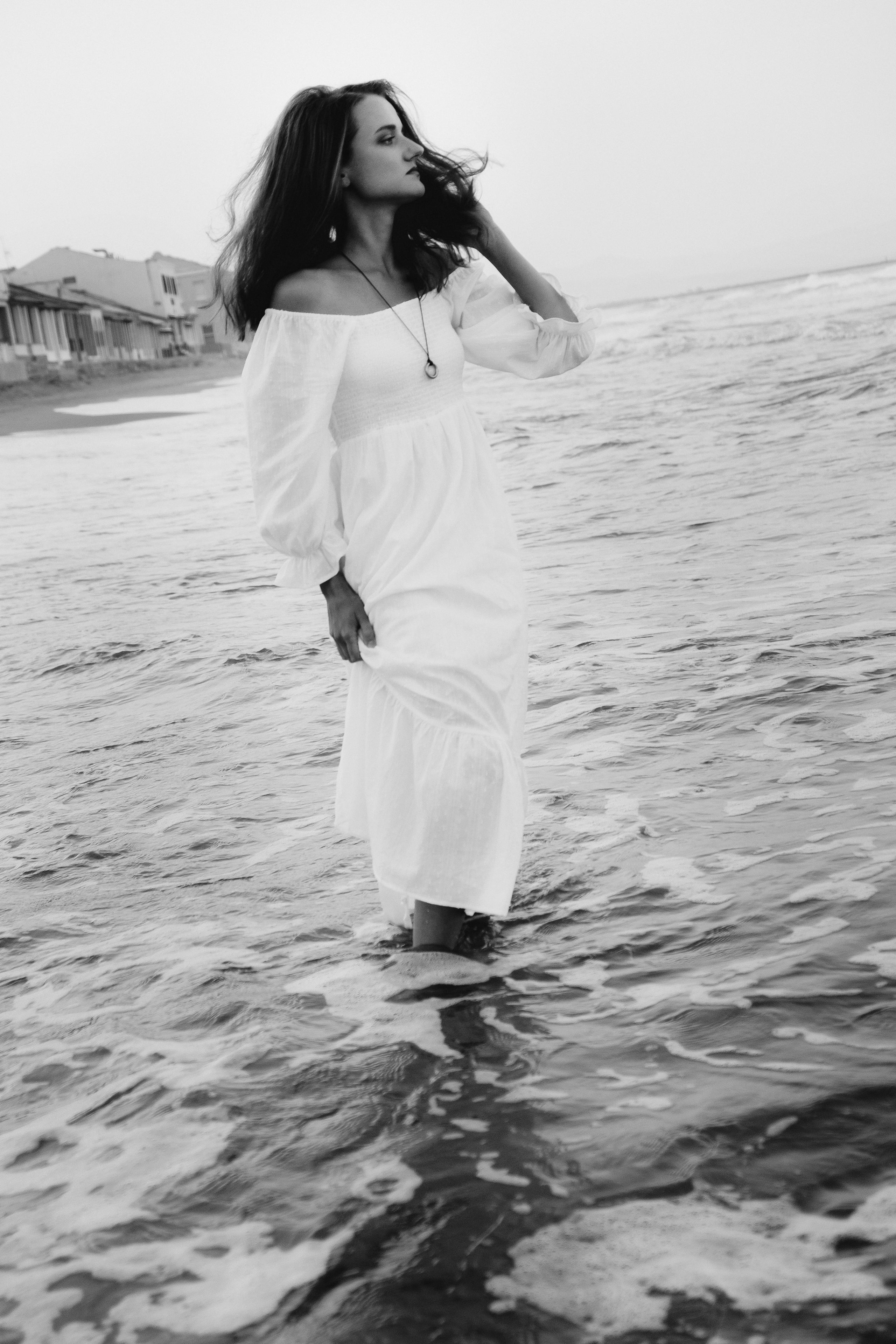 Atmospheric photo session by the sea