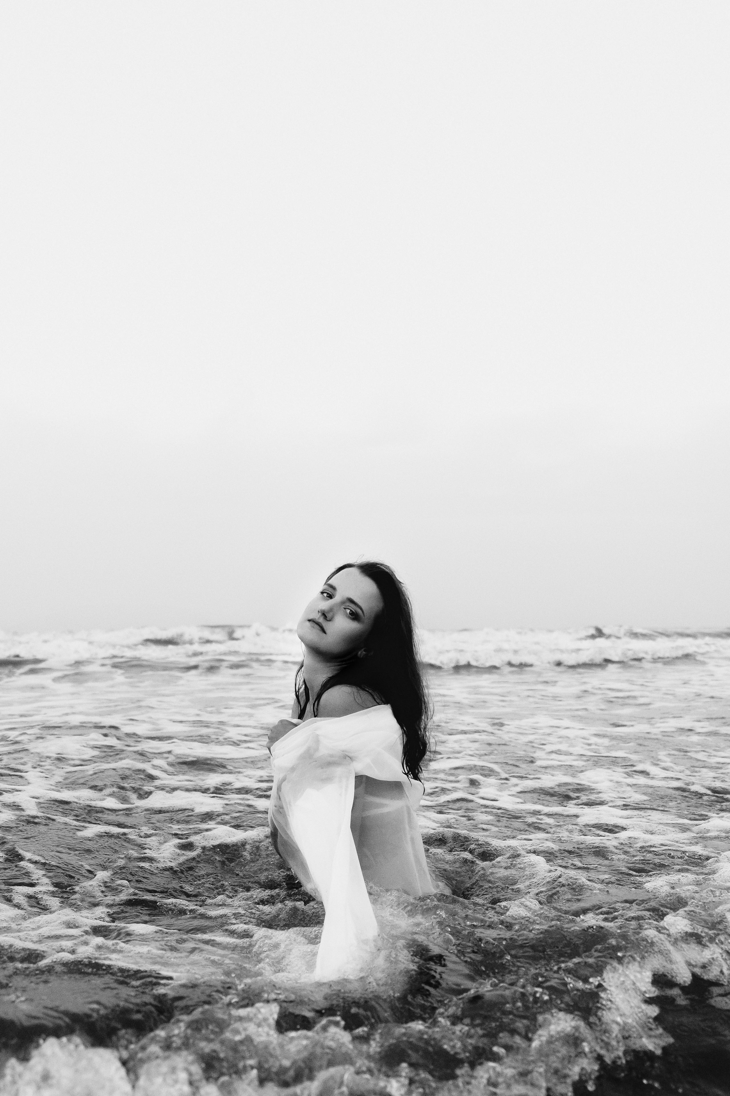 Atmospheric photo session by the sea
