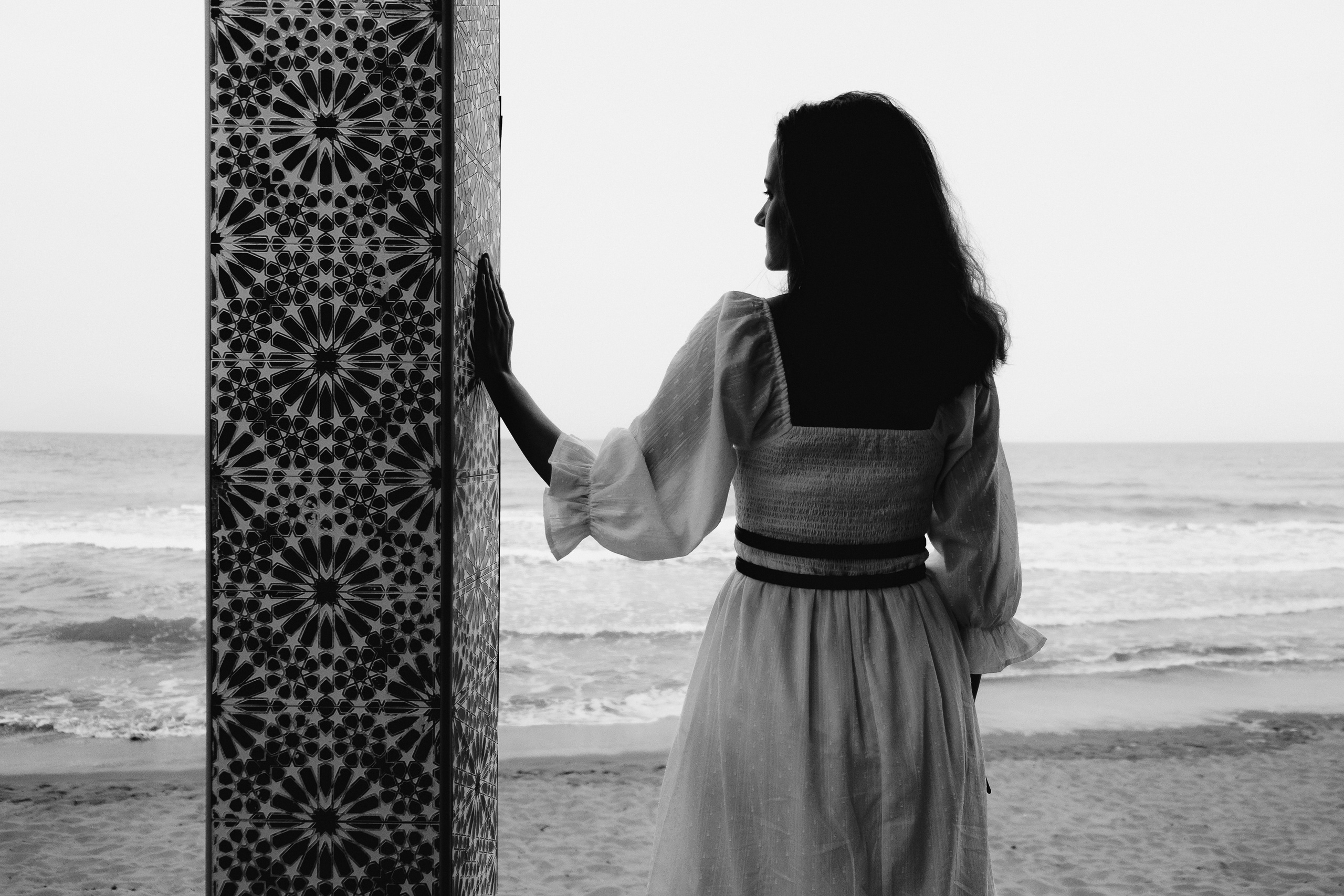 Atmospheric photo session by the sea
