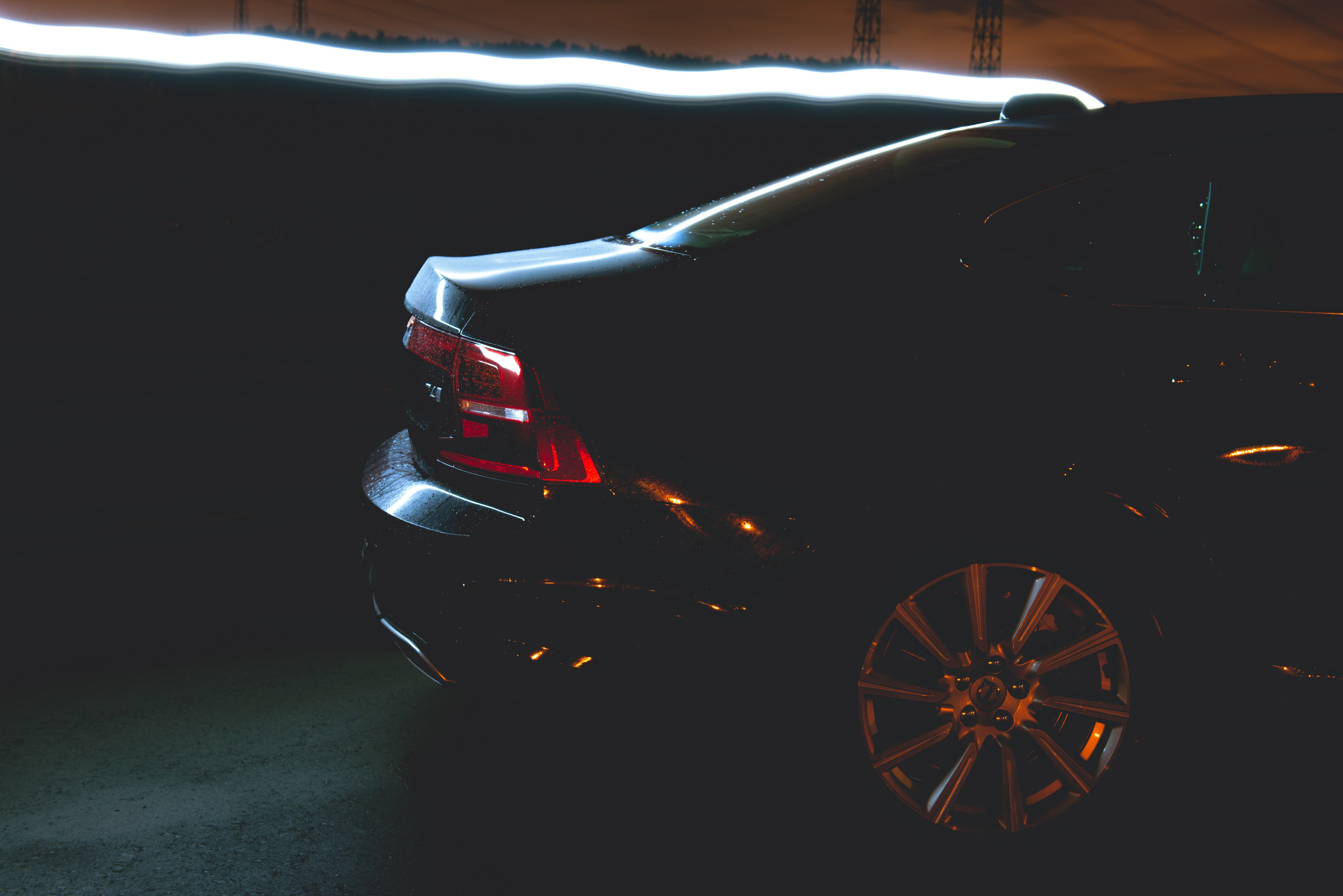 Ночная съемка Volvo S90. ФОТОГРАФ МЕКСИКА КИНТАНА-РОО