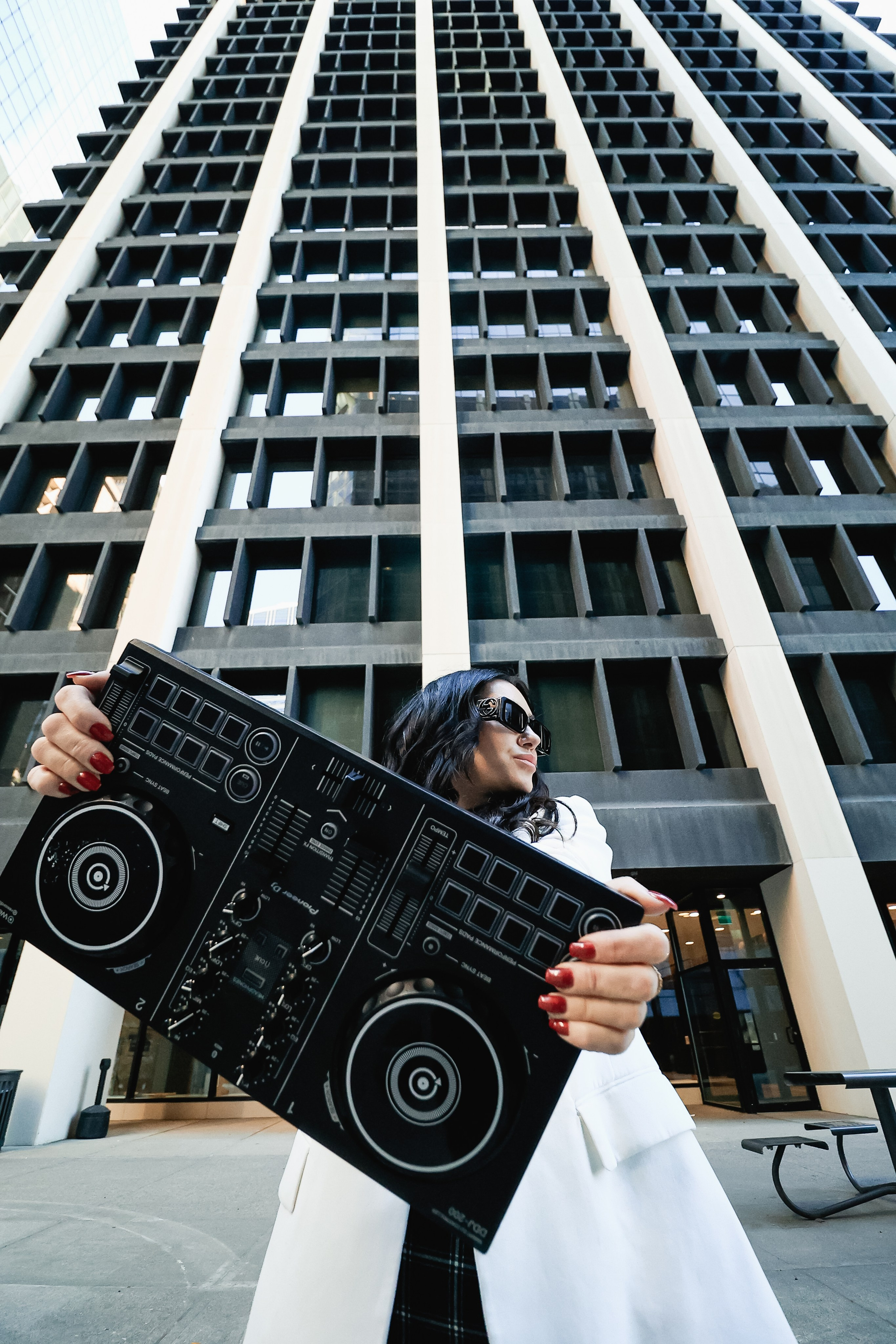 Spinning Vibes: DJ.Cloud11’s Dynamic Photoshoot in Calgary. ProFly.club — Professional aerial filming in Calgary