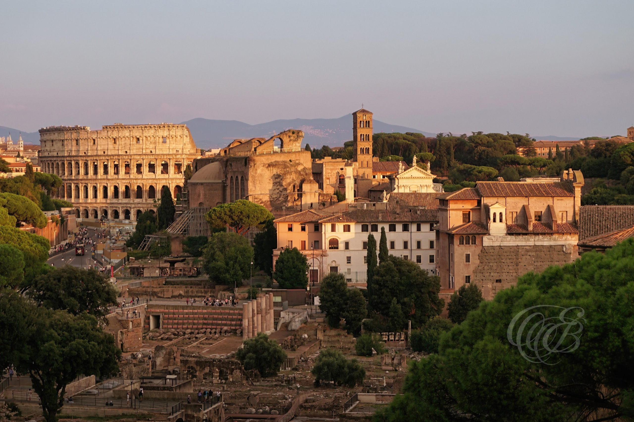 Rome, Italy – Colosseum View at Sunset – Eduardo Bartoli Fine Art Photography – Sunset photograph of the Colosseum in Rome, ancient Roman amphitheater and historic landmark – Rome, Italy – Colosseum View at Sunset – Eduardo Bartoli Fine Art & Travel Photography.