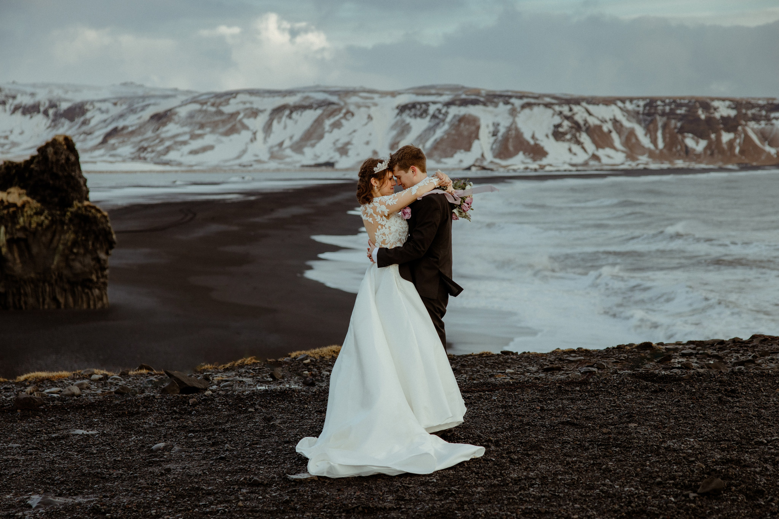 Snowy Elopement in Iceland. Iceland elopement photographer & videographer
