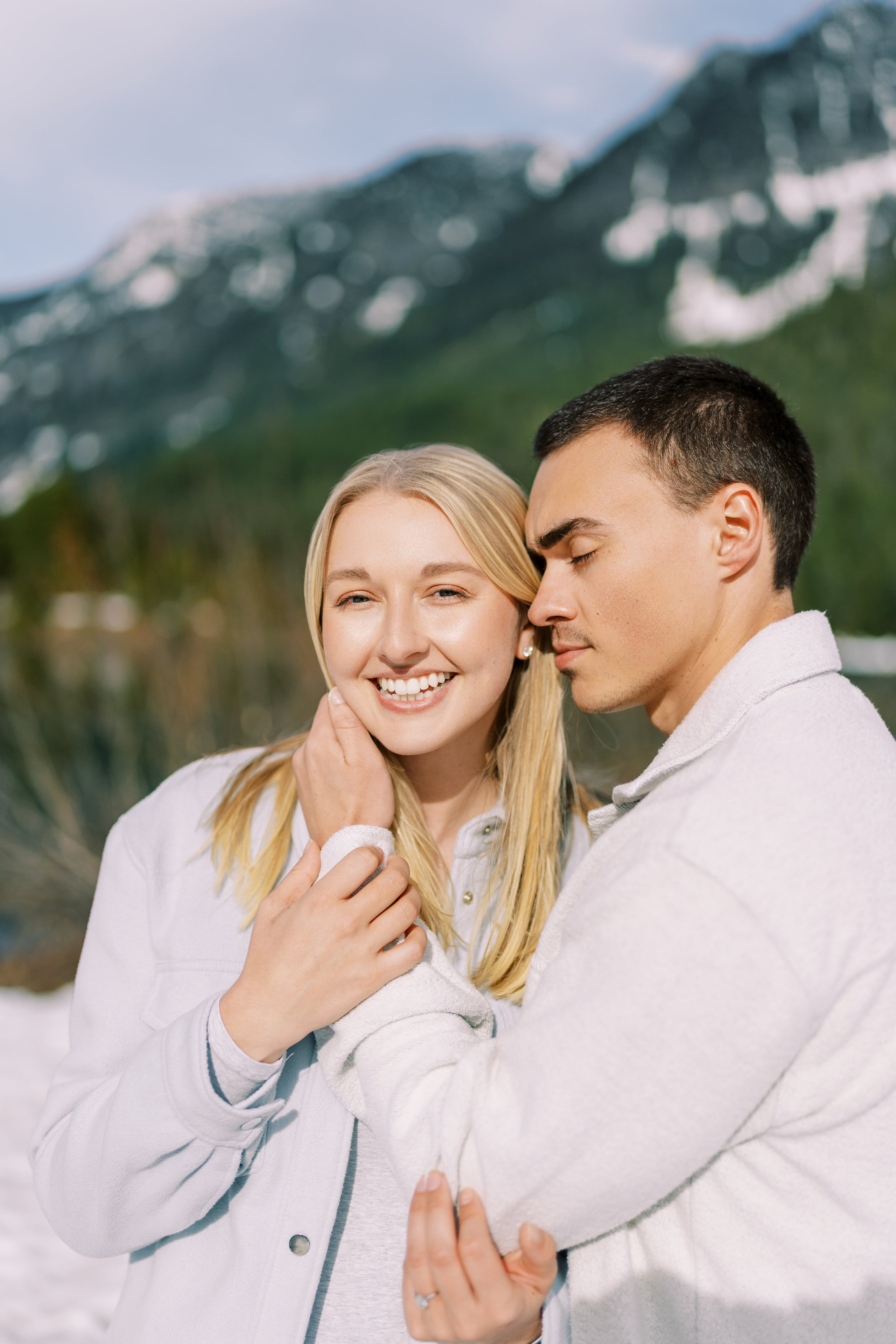 Engagement photo shoot Caitlyn & Riley / April 2024. Gold Creek Pond, WA. EVAN ARISTOV WEDDING PHOTOGRAPHY — Seattle Wedding Photographer