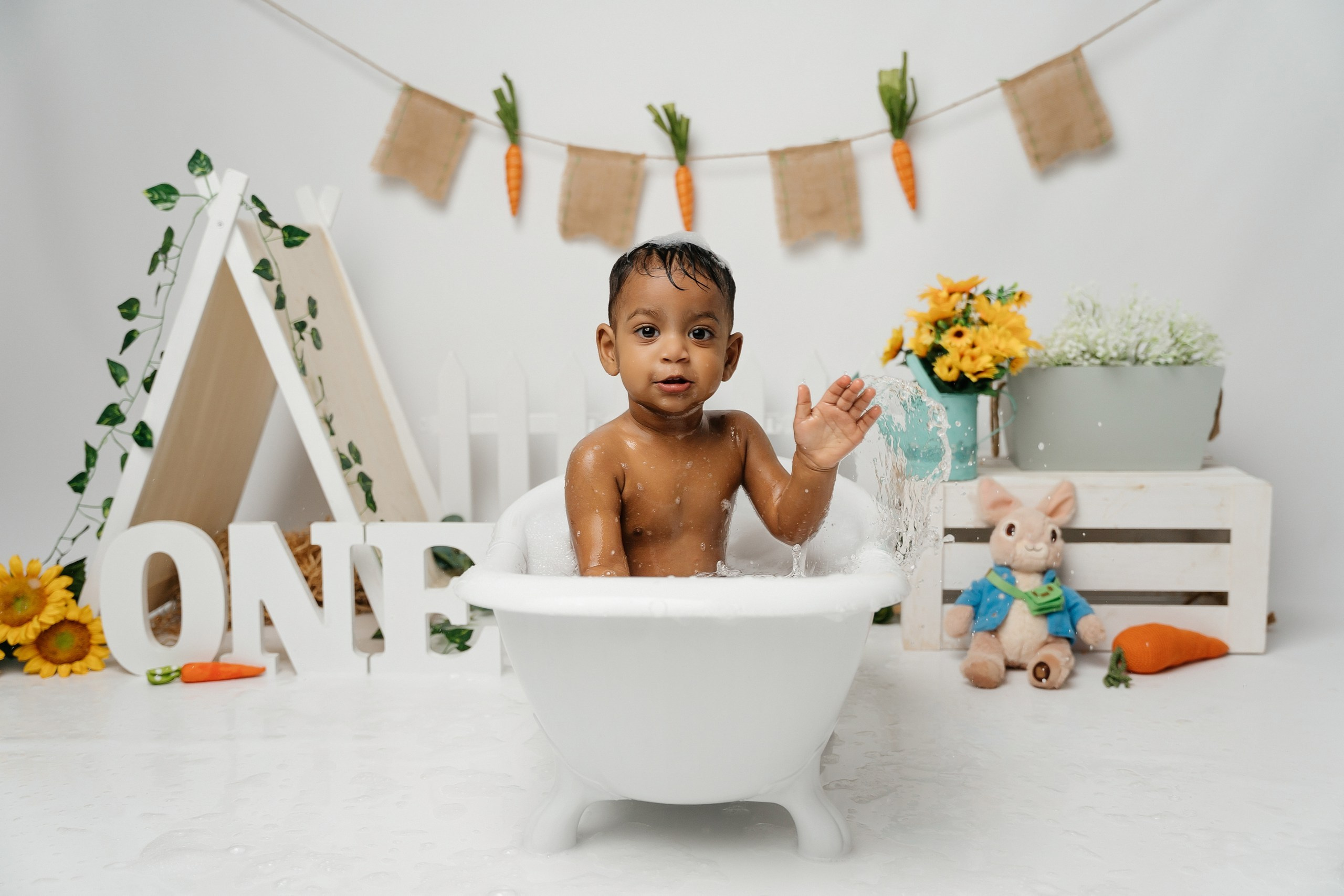 Peter rabbit cake smash session. Newborn and family photographer. Hills District. Sydney