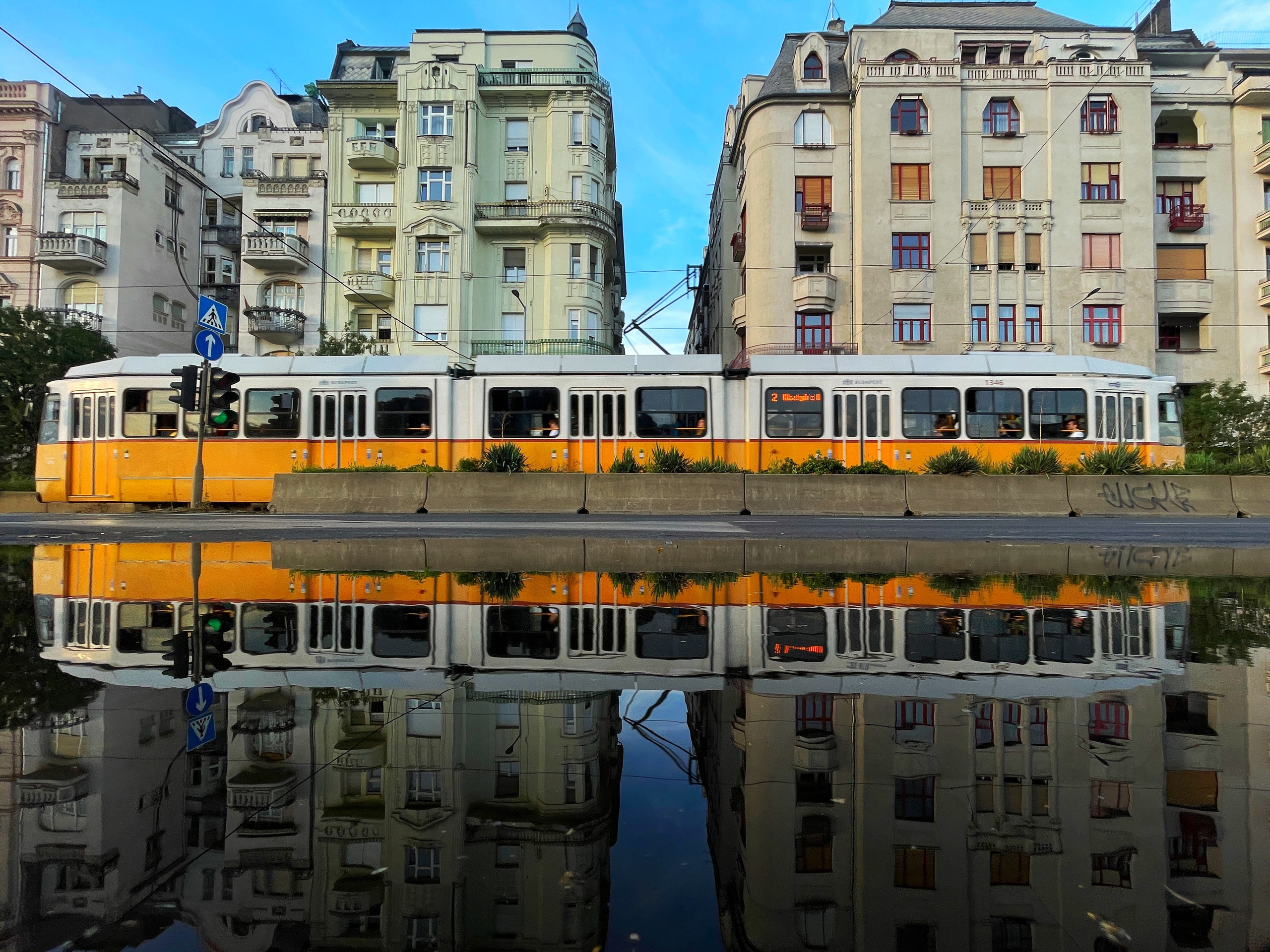 Tram reflection | Budapest 2026 | IPHONE 12 PRO
