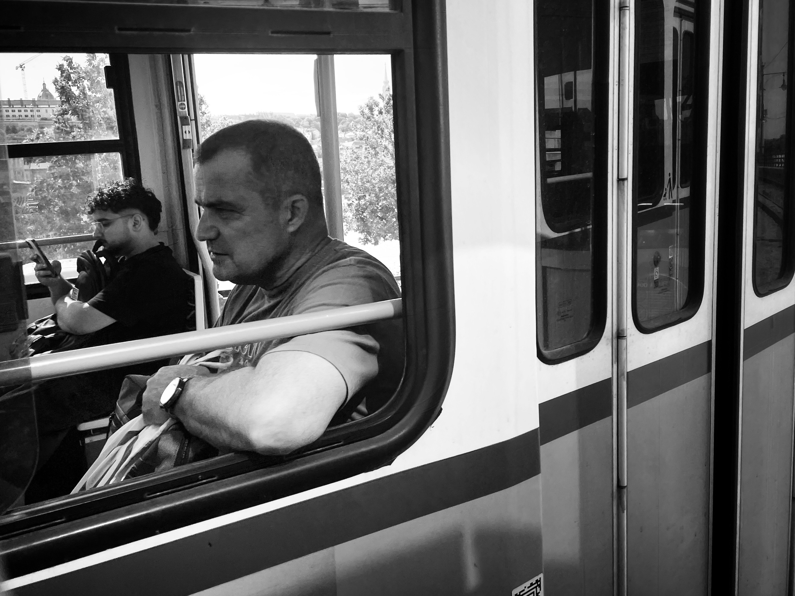 Man in tram| Budapest 2026 | IPHONE 12 PRO