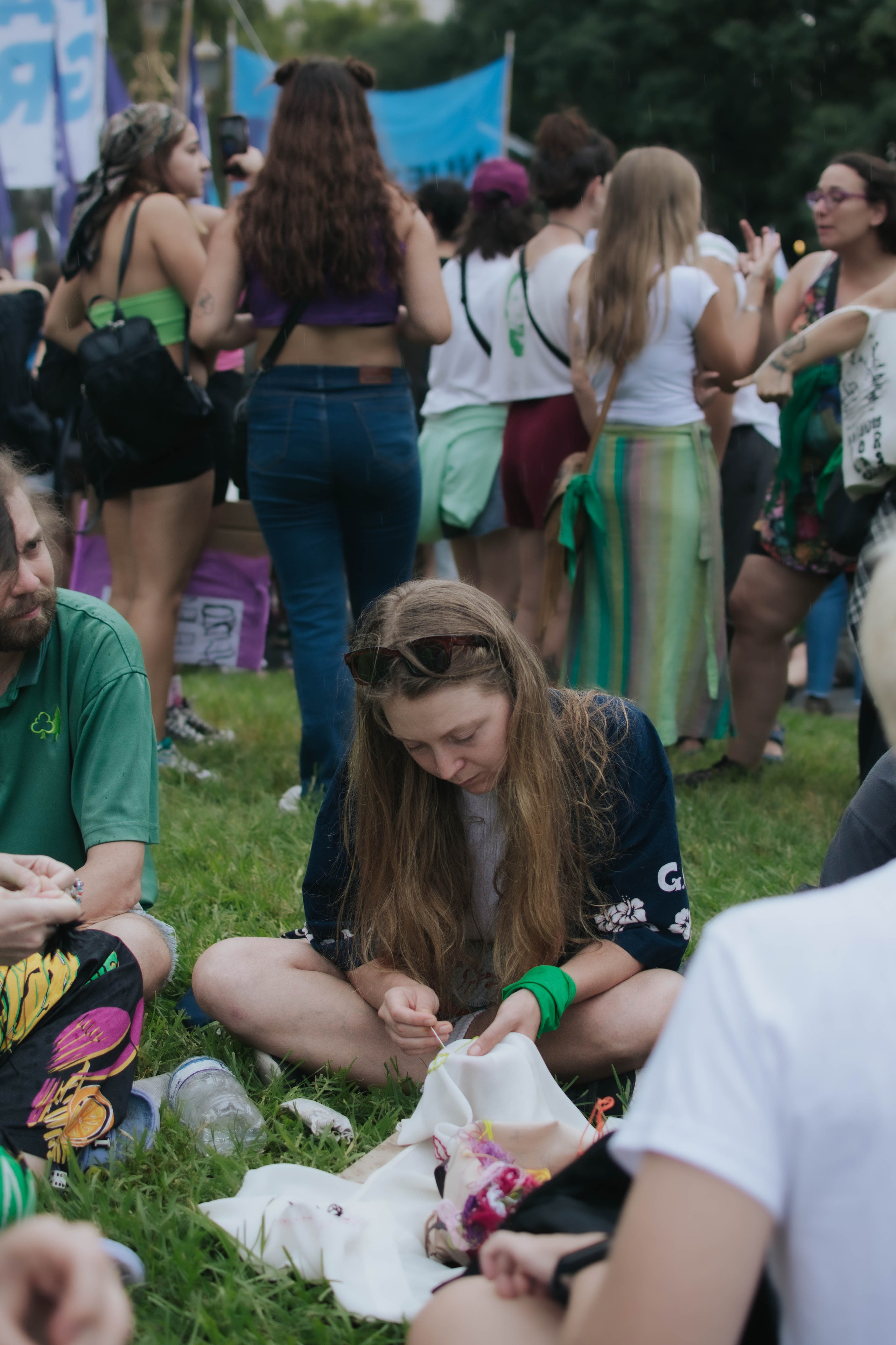 The Women’s March and our embroidery action. Reportage. Buenos Aires. Photographer @elmirkami in the city of Buenos Aires