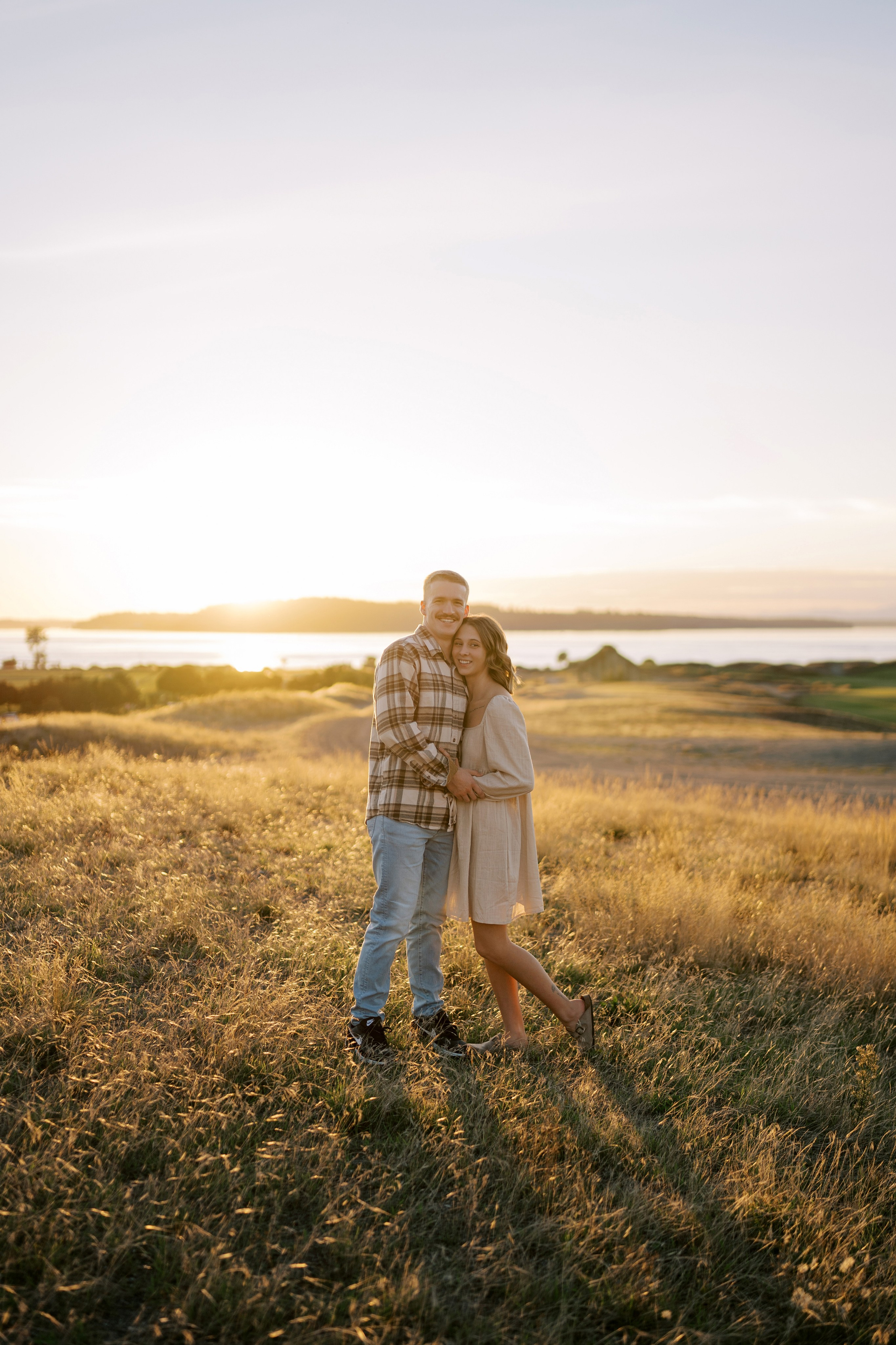 A story of incredible love at sunset. September 2024. Tacoma, Chambers Bay Golf Course. EVAN ARISTOV WEDDING PHOTOGRAPHY — Seattle Wedding Photographer