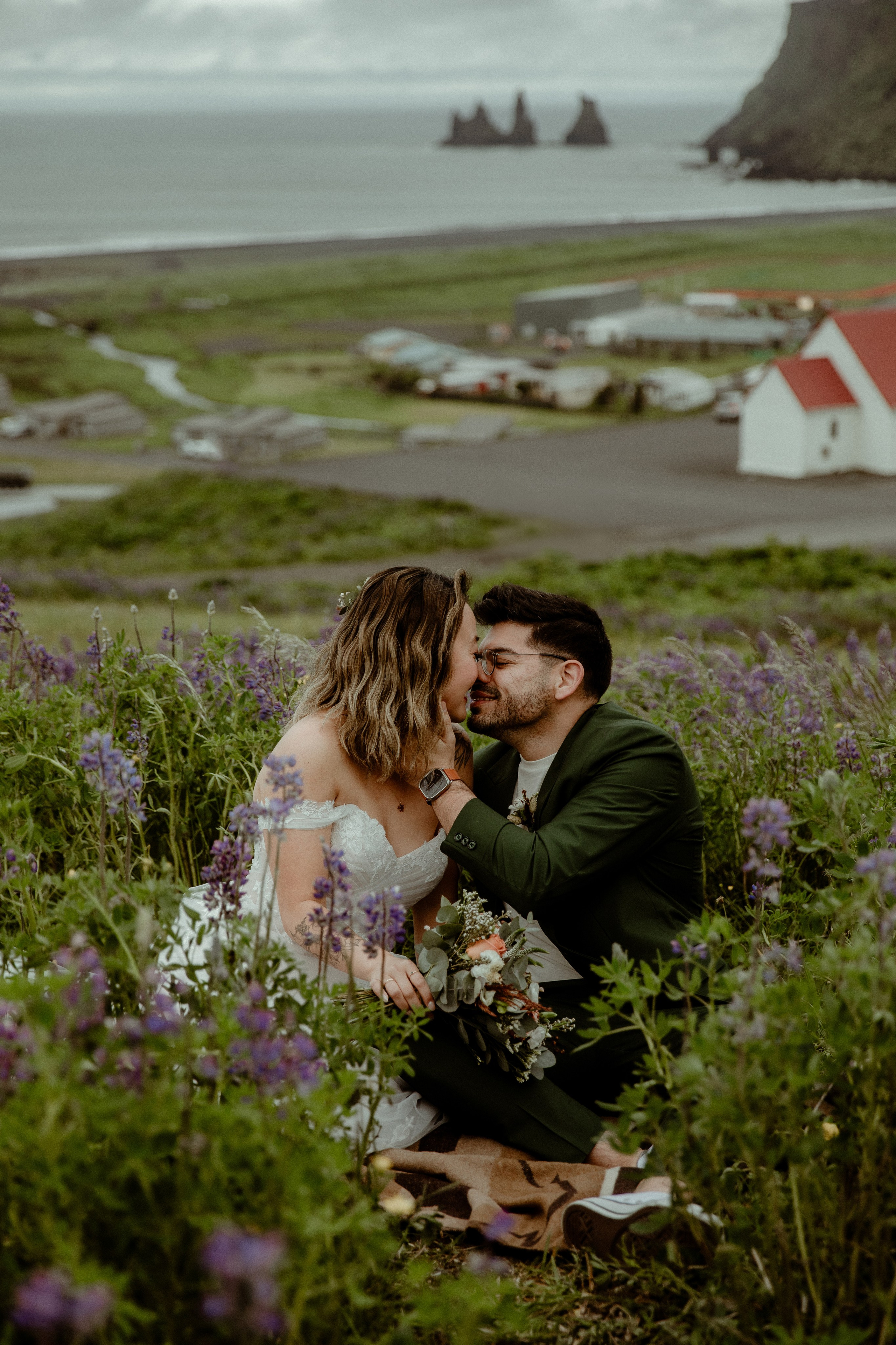 Elopement at Kvernufoss Waterfall. Iceland elopement photographer & videographer