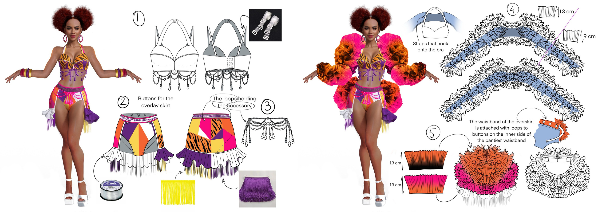 ACROBATIC AND DANCE. Costume Design for Theme Parks & Live Performances | Character & Parade & Stage Costumes | 2D & 3D Costume Illustrations