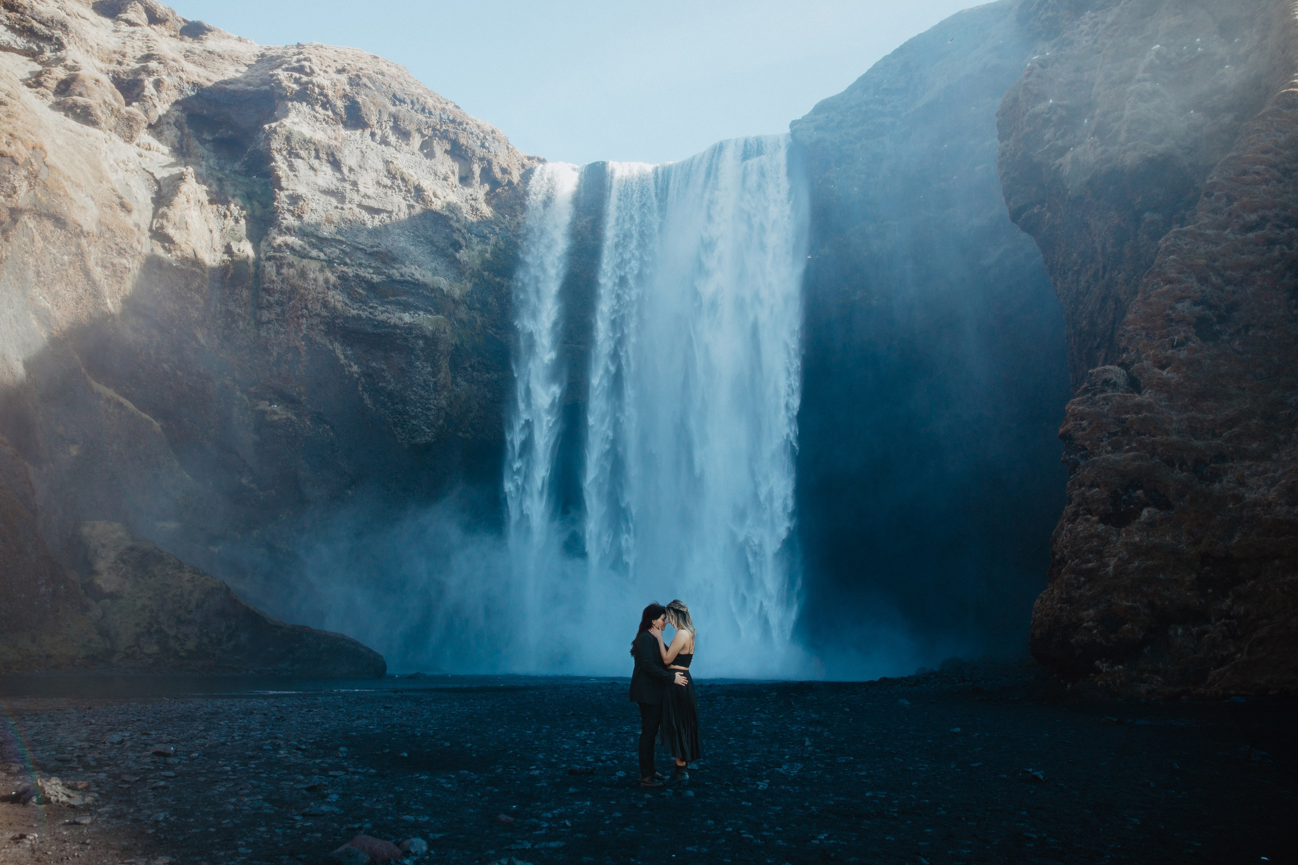 Same Sex Wedding at Iceland Black Sand Beach. Iceland elopement photographer & videographer