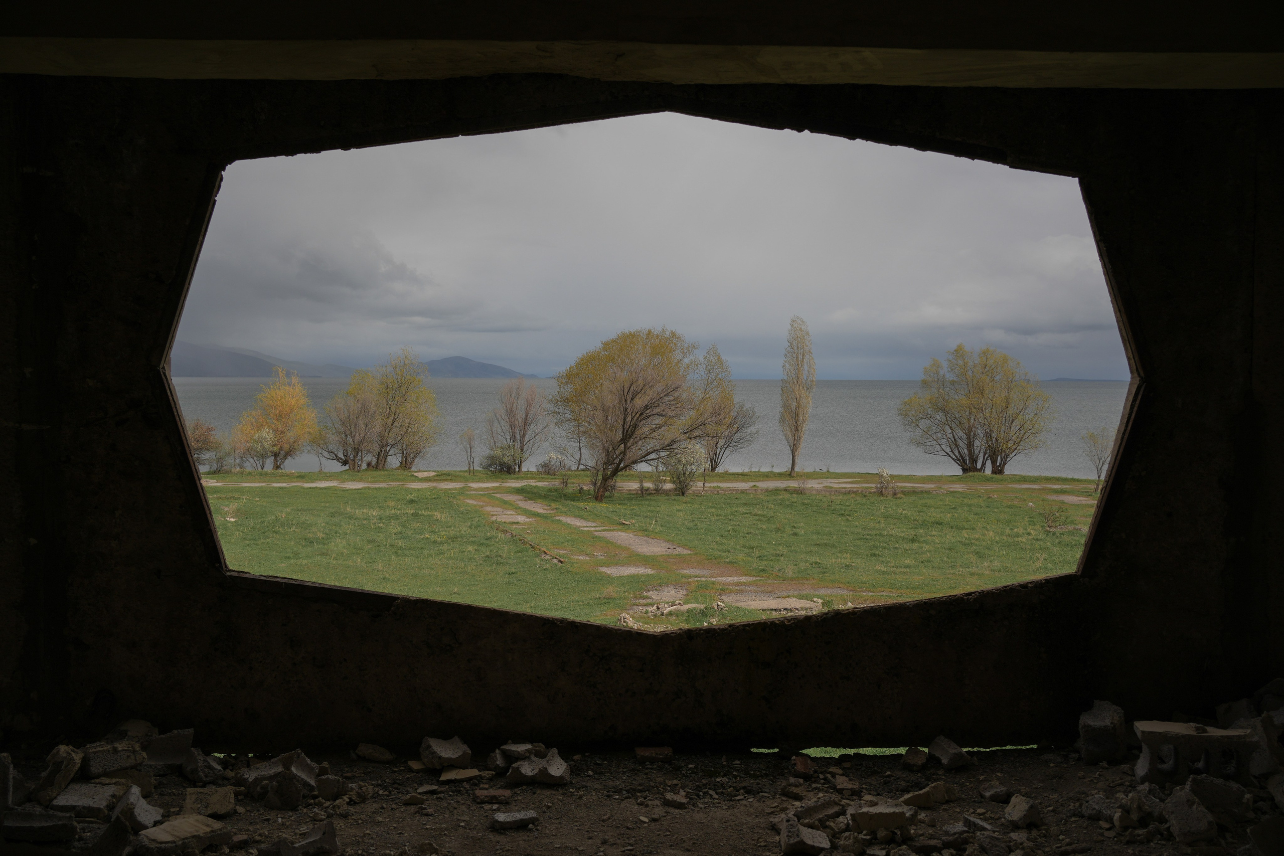 View from one of the abandoned sanatoriums on the way to Chambarak.