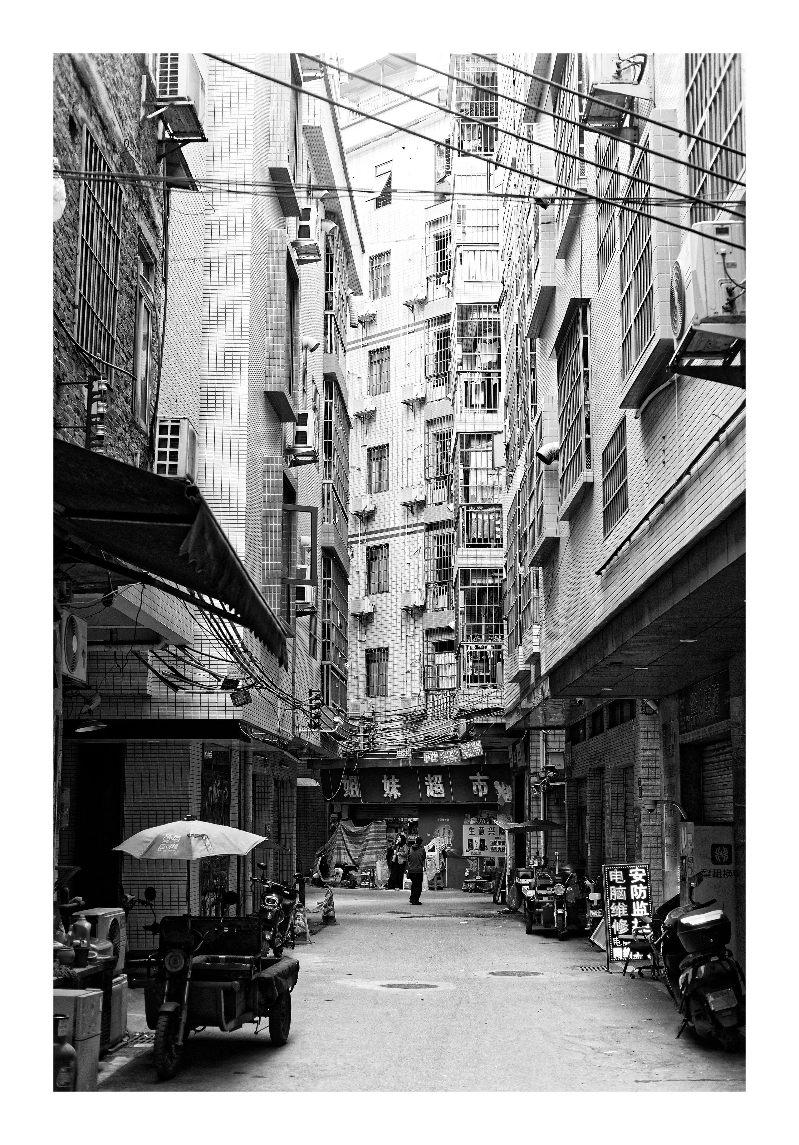 Black and White Street Photography Guangzhou, China