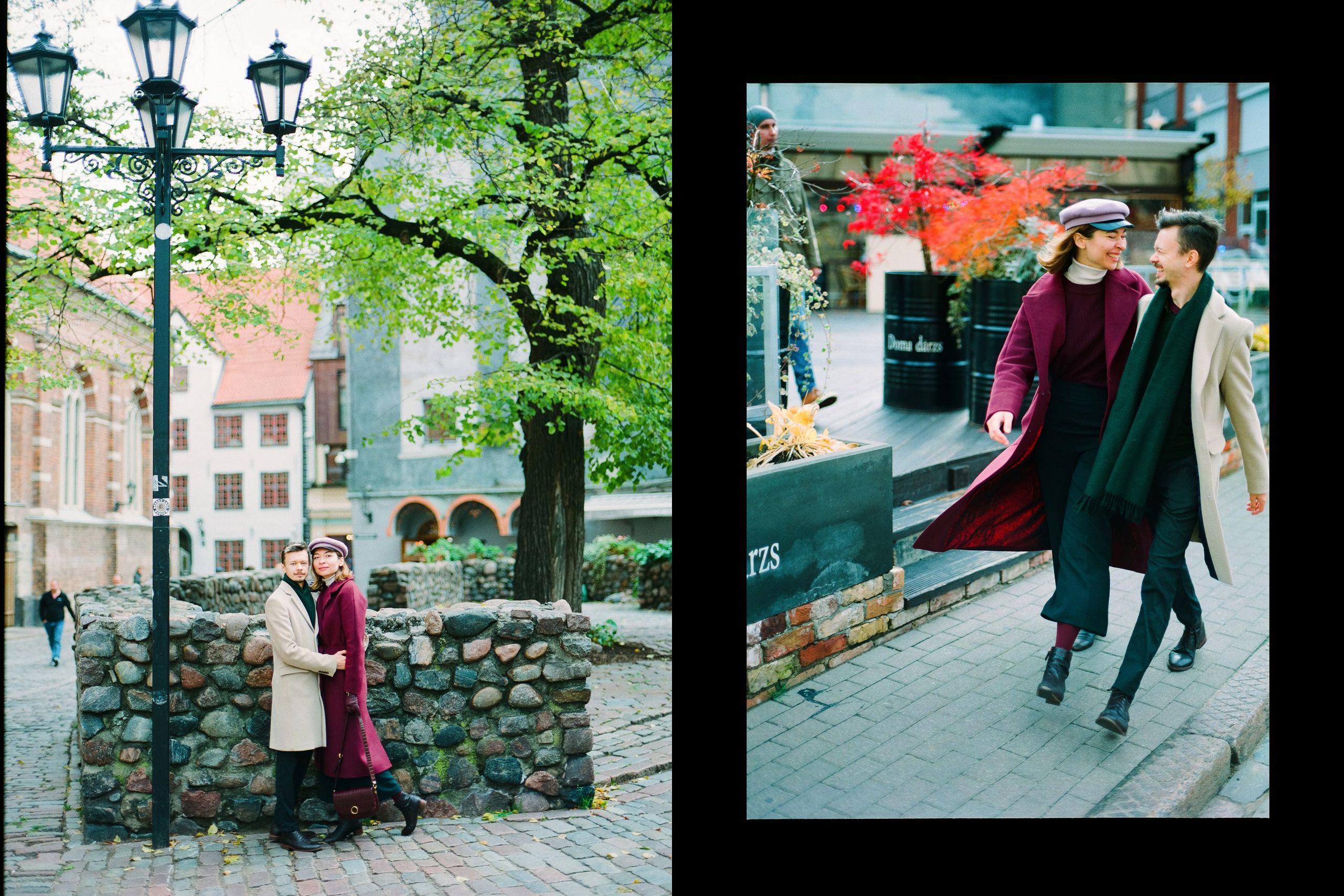 Vecrīgas engagement photos on Portra 400. Свадебный фотограф в Риге — Вячеслав Лучненков