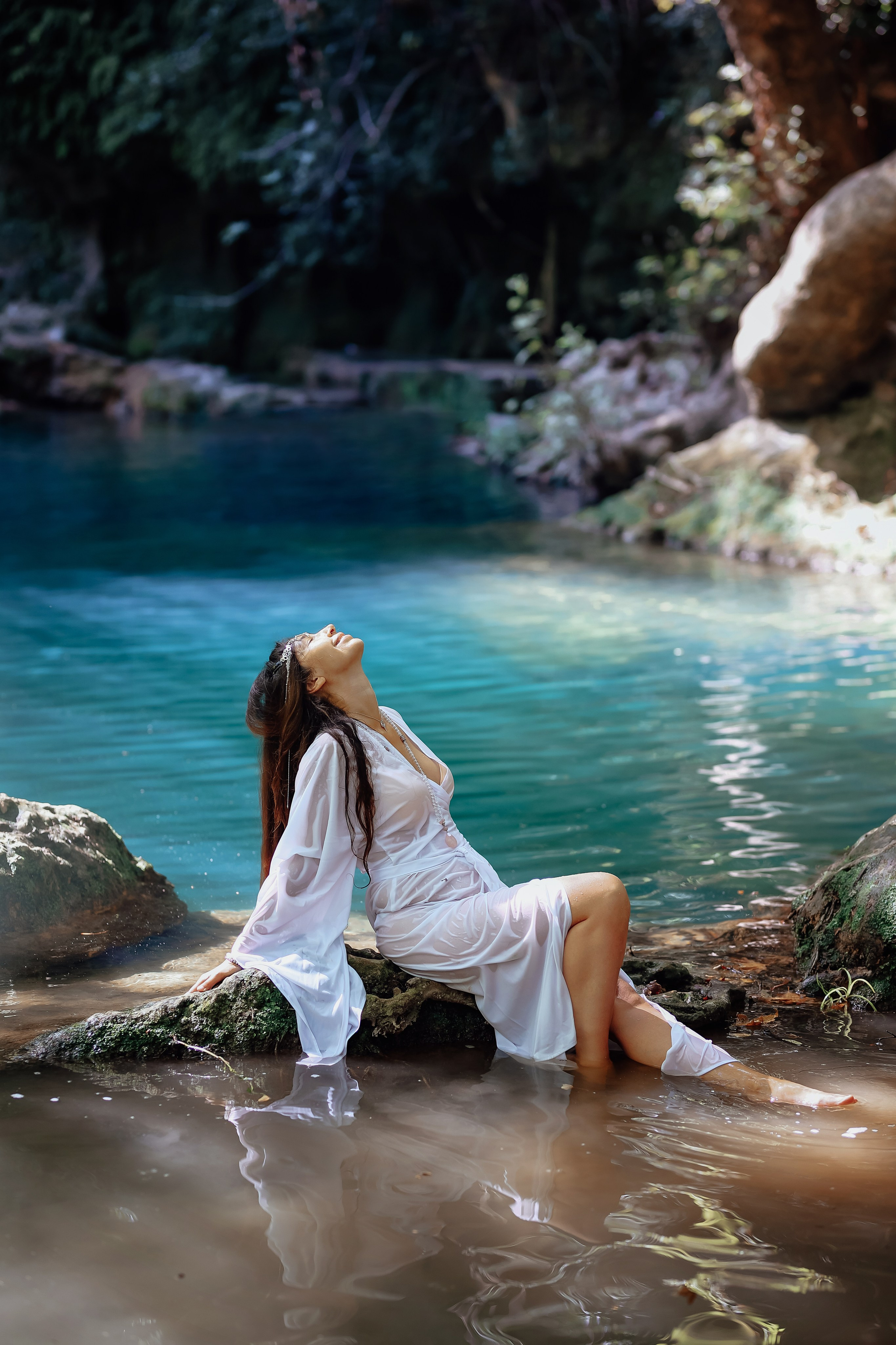 Photoshooting at Kurshunlu waterfall. Photographer in Turkey, Antalya, Kemer, Belek, Side, Kas, Fethiye