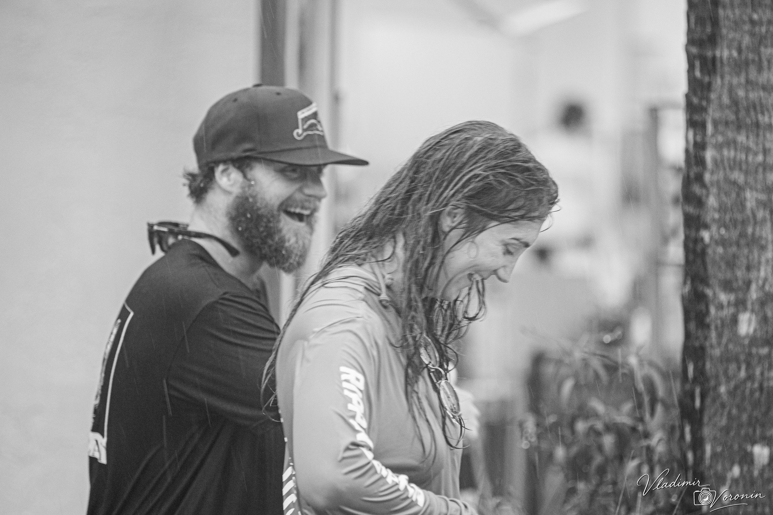 Rain in downtown. Photographer St. Augustine