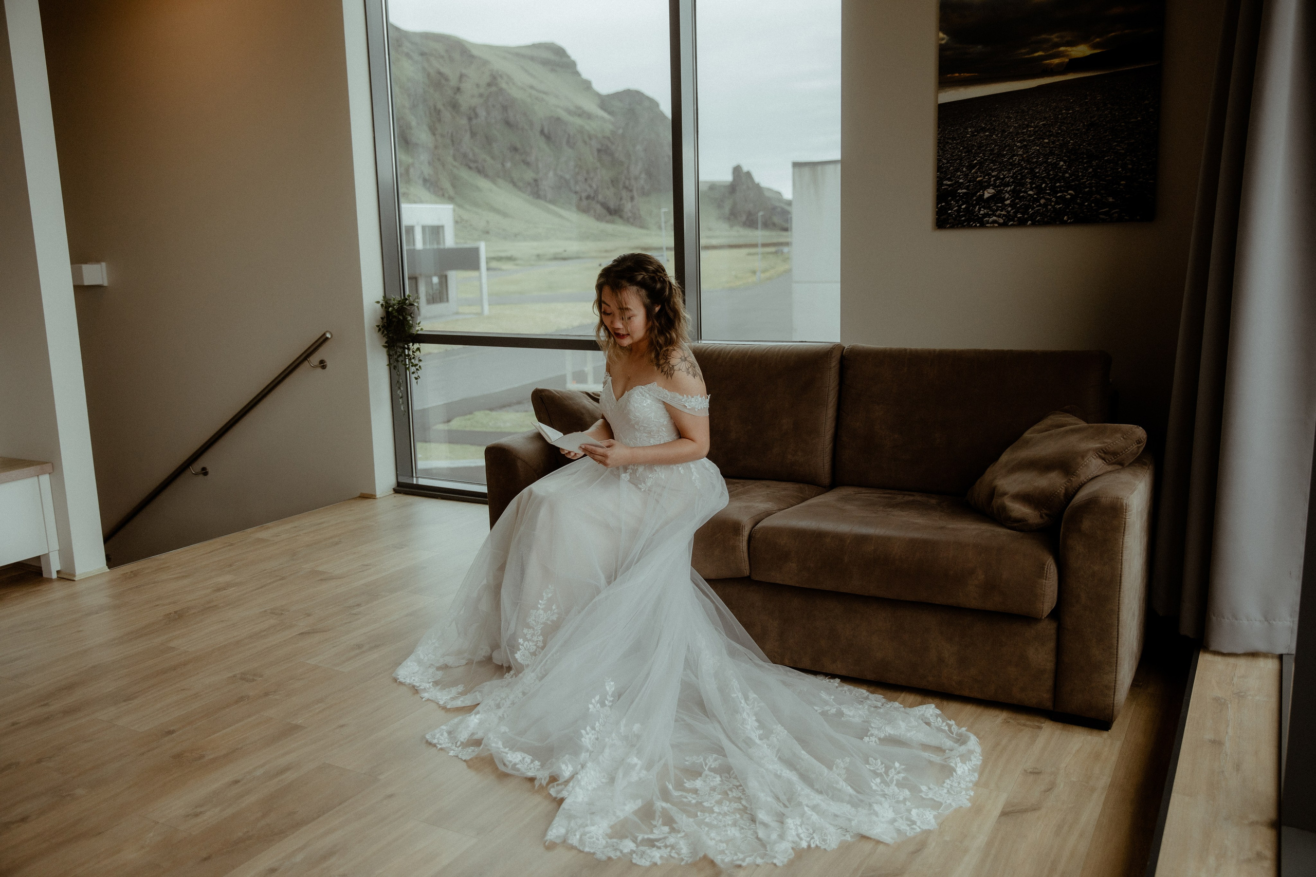 Elopement at Kvernufoss Waterfall. Iceland elopement photographer & videographer