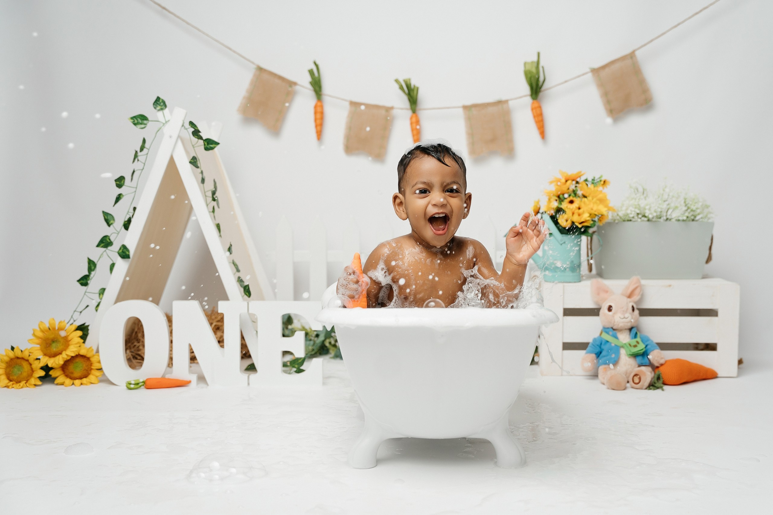 Peter rabbit cake smash session. Newborn and family photographer. Hills District. Sydney