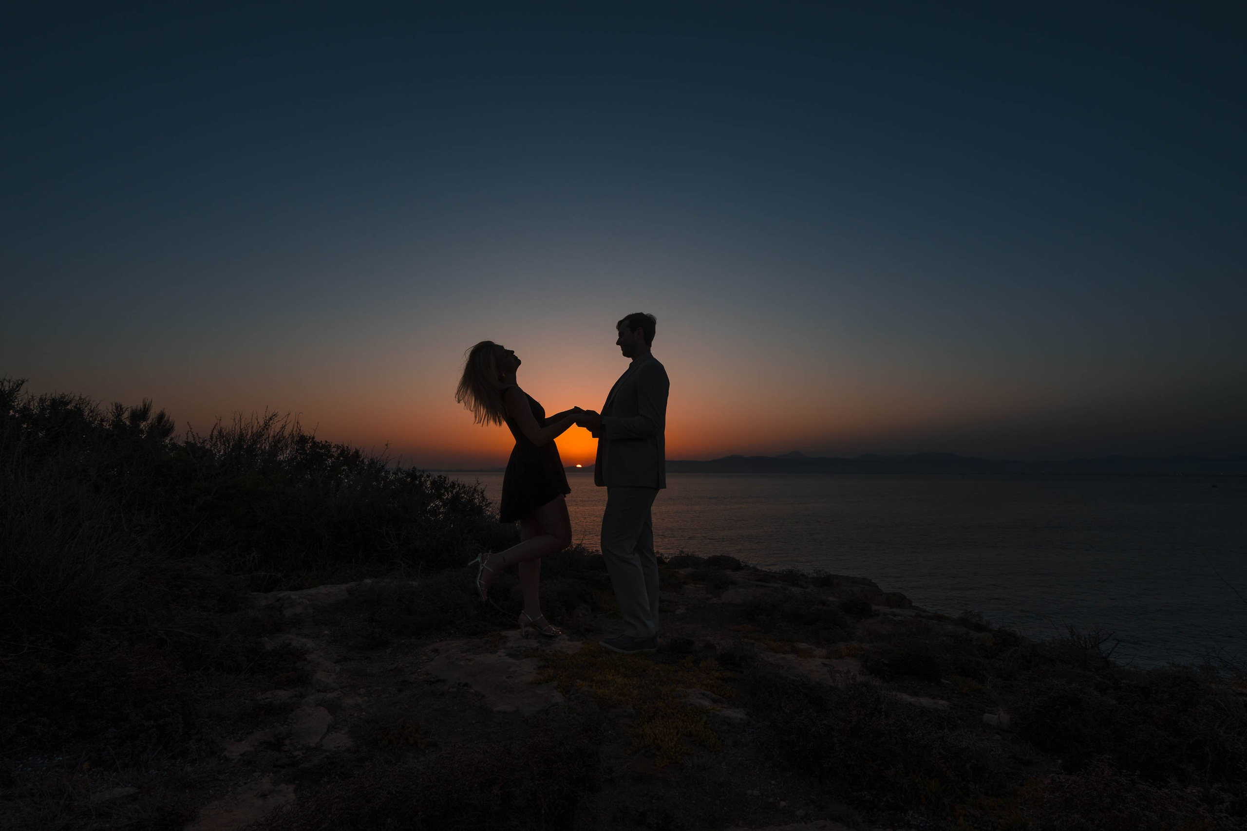 Perfect Marriage Proposal at Cap Rocat Hotel. Mallorca Wedding, Corporate & Social Photographer