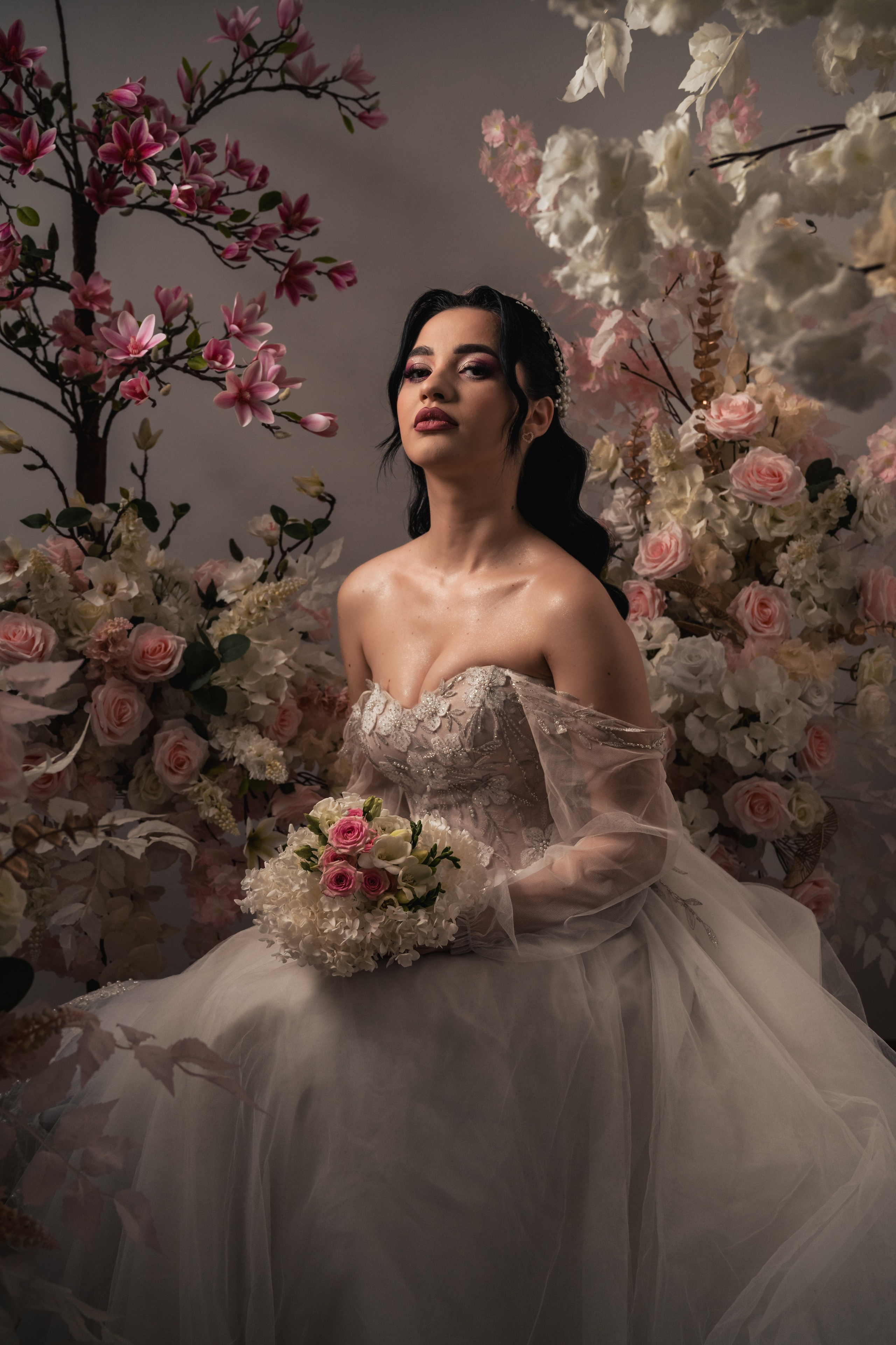 Portrait de mariée avec lumière douce – photographe Fine Art en Belgique.