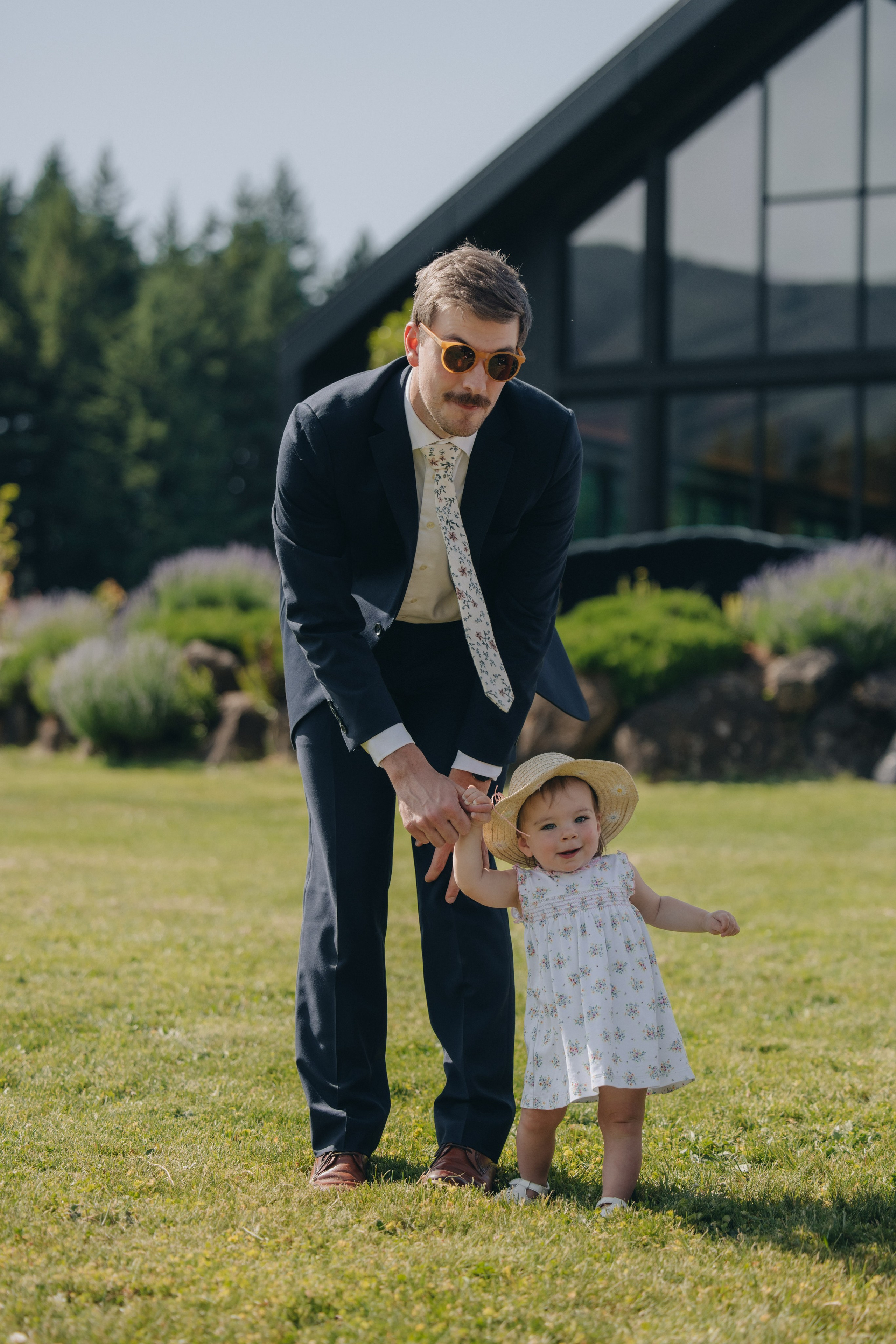 Wedding ceremony at Wind Mountain Ranch in the Columbia River Gorge
