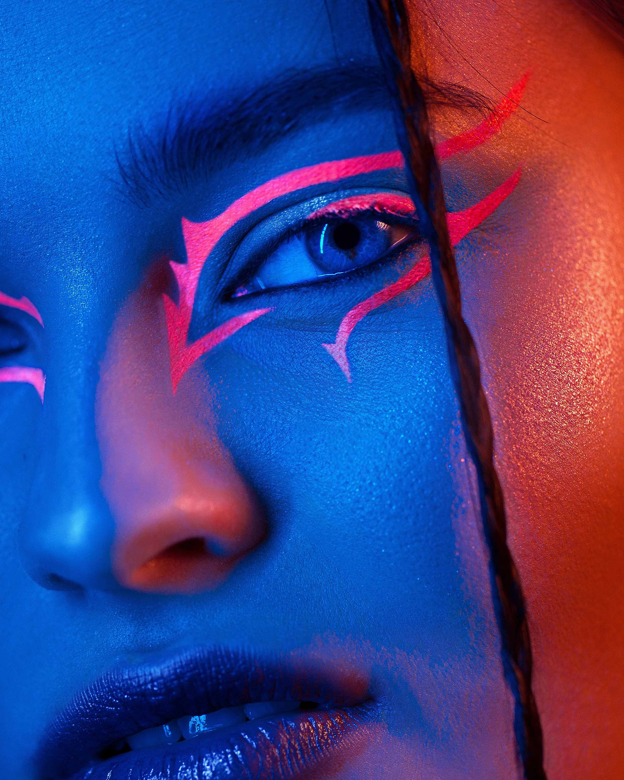 Editorial beauty portrait with sharp makeup details, perfect for professional MUA portfolios in San Francisco.