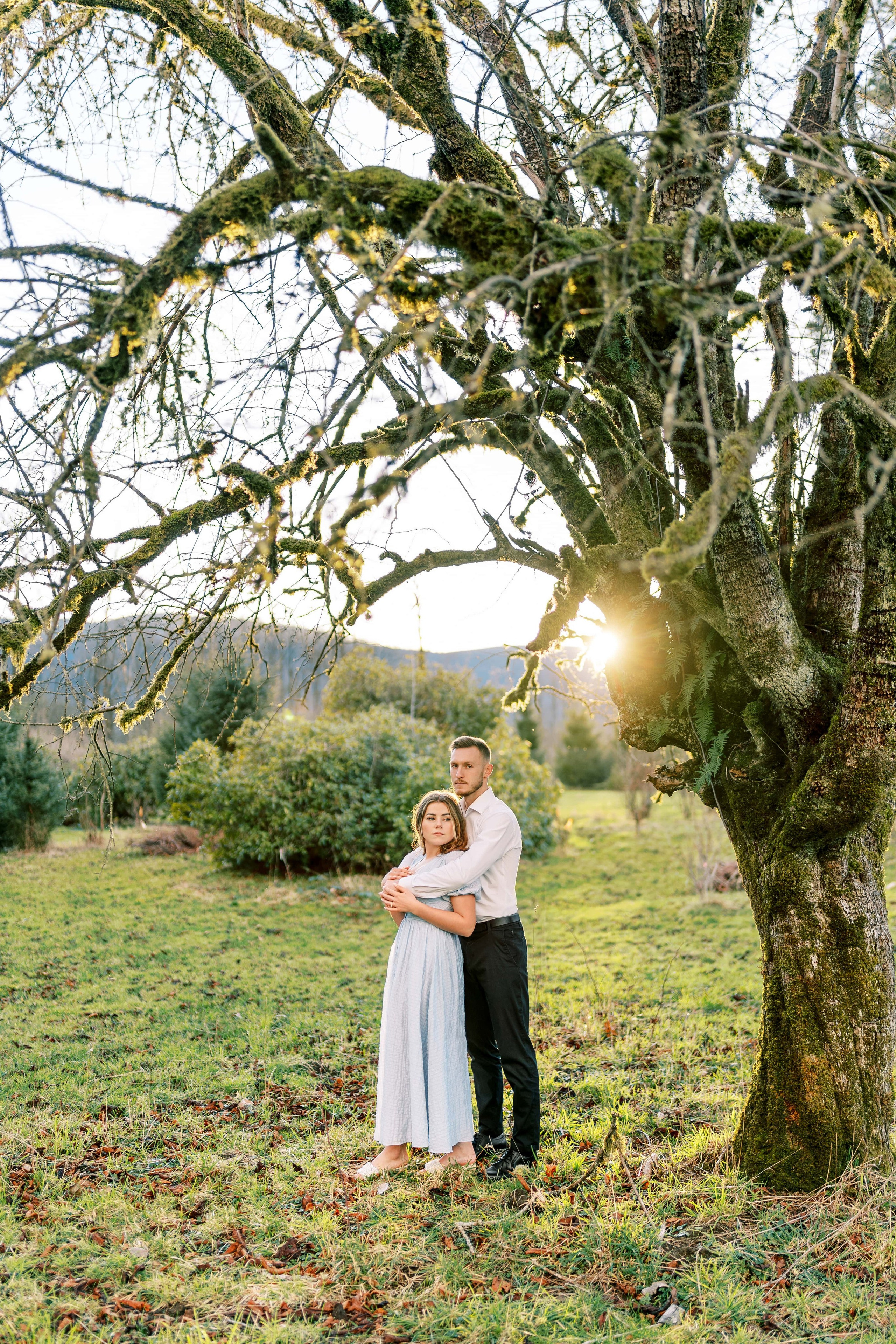 Engagement photo shoot/ Dmitry and Julia/ February 2024. North Bend, Washington. EVAN ARISTOV WEDDING PHOTOGRAPHY — Seattle Wedding Photographer