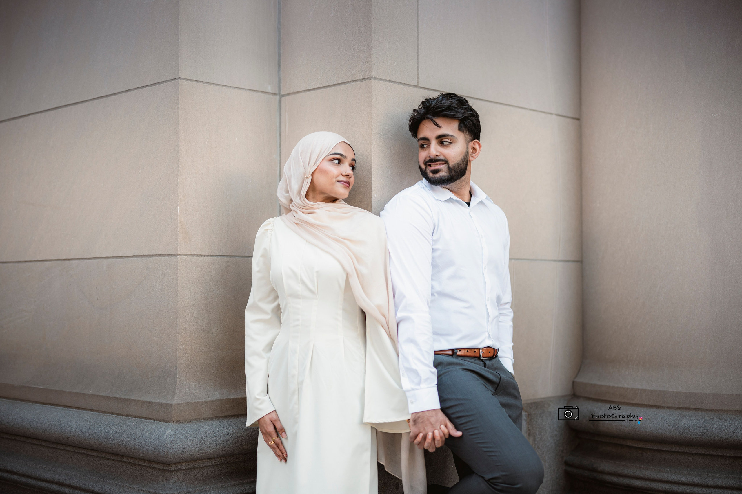 Couple engagement session editorial style in Boston Common
