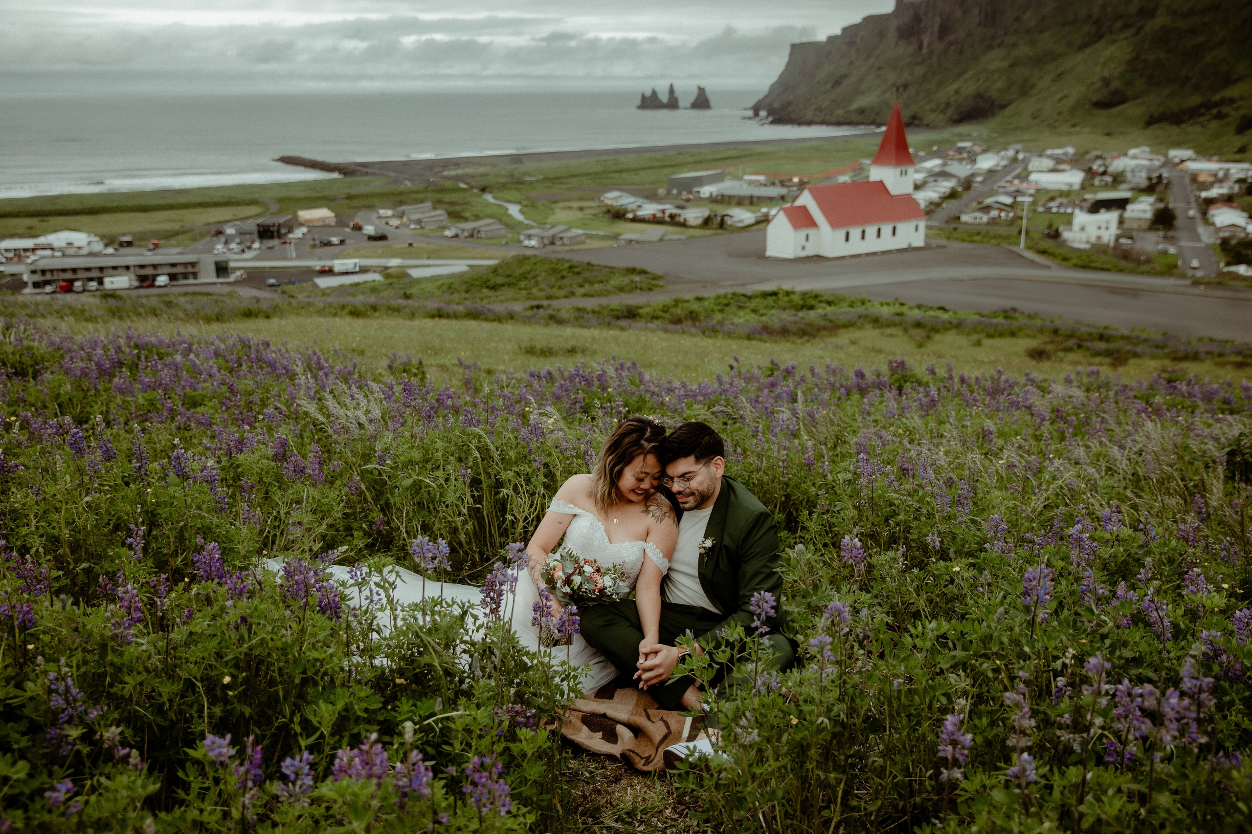 Elopement at Kvernufoss Waterfall. Iceland elopement photographer & videographer