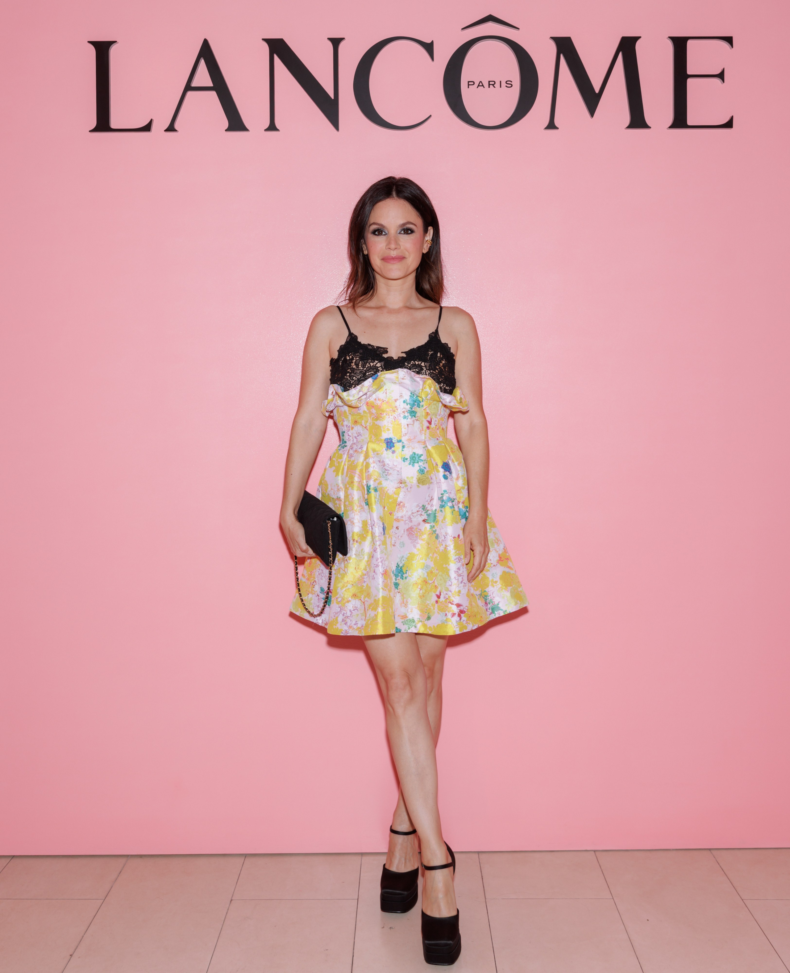 Lancôme beauty portrait at pink backdrop – NYC event photography