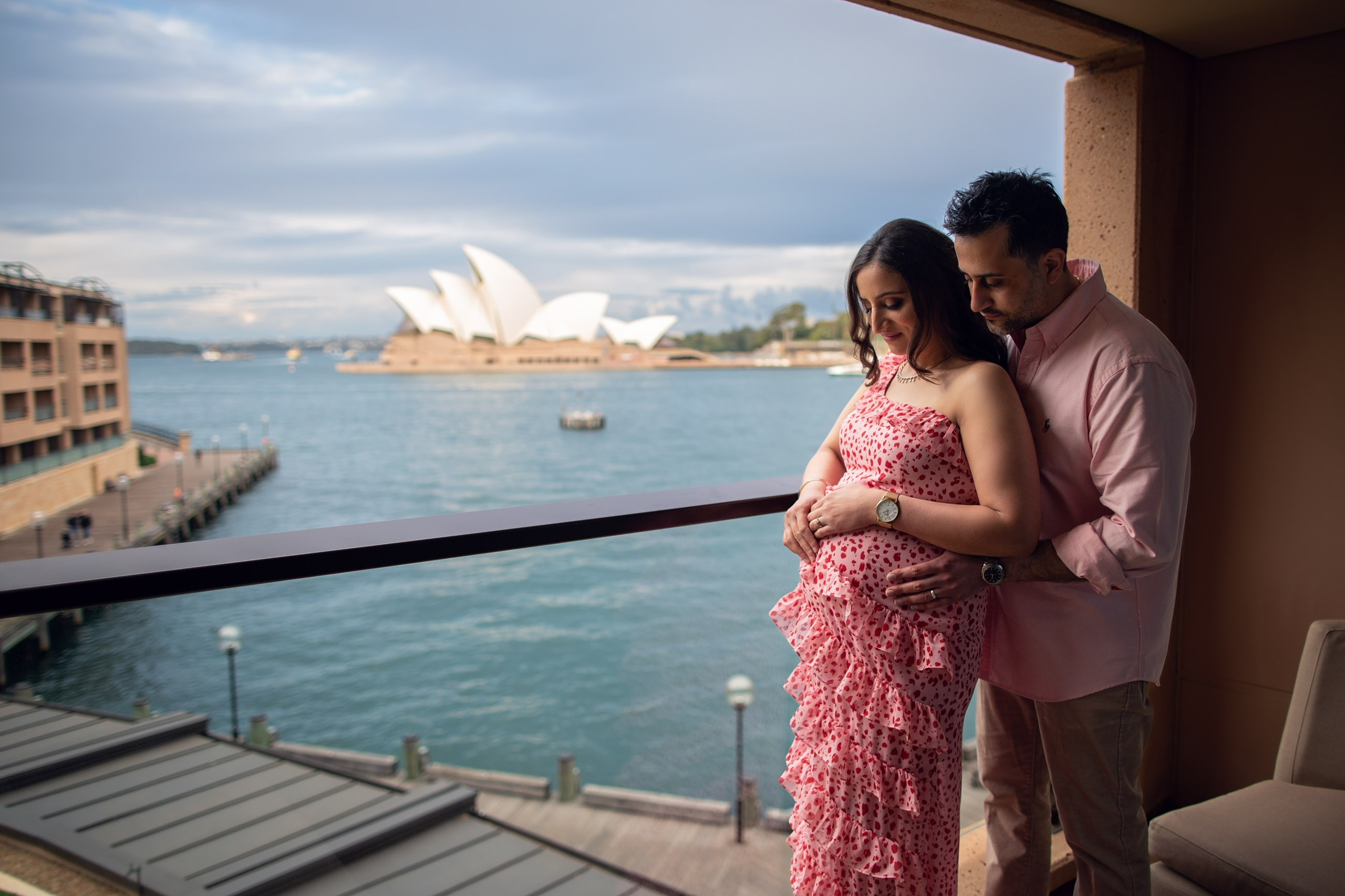 Maternity Photoshoot near Opera House and Harbour Bridge, Park Hyatt Sydney